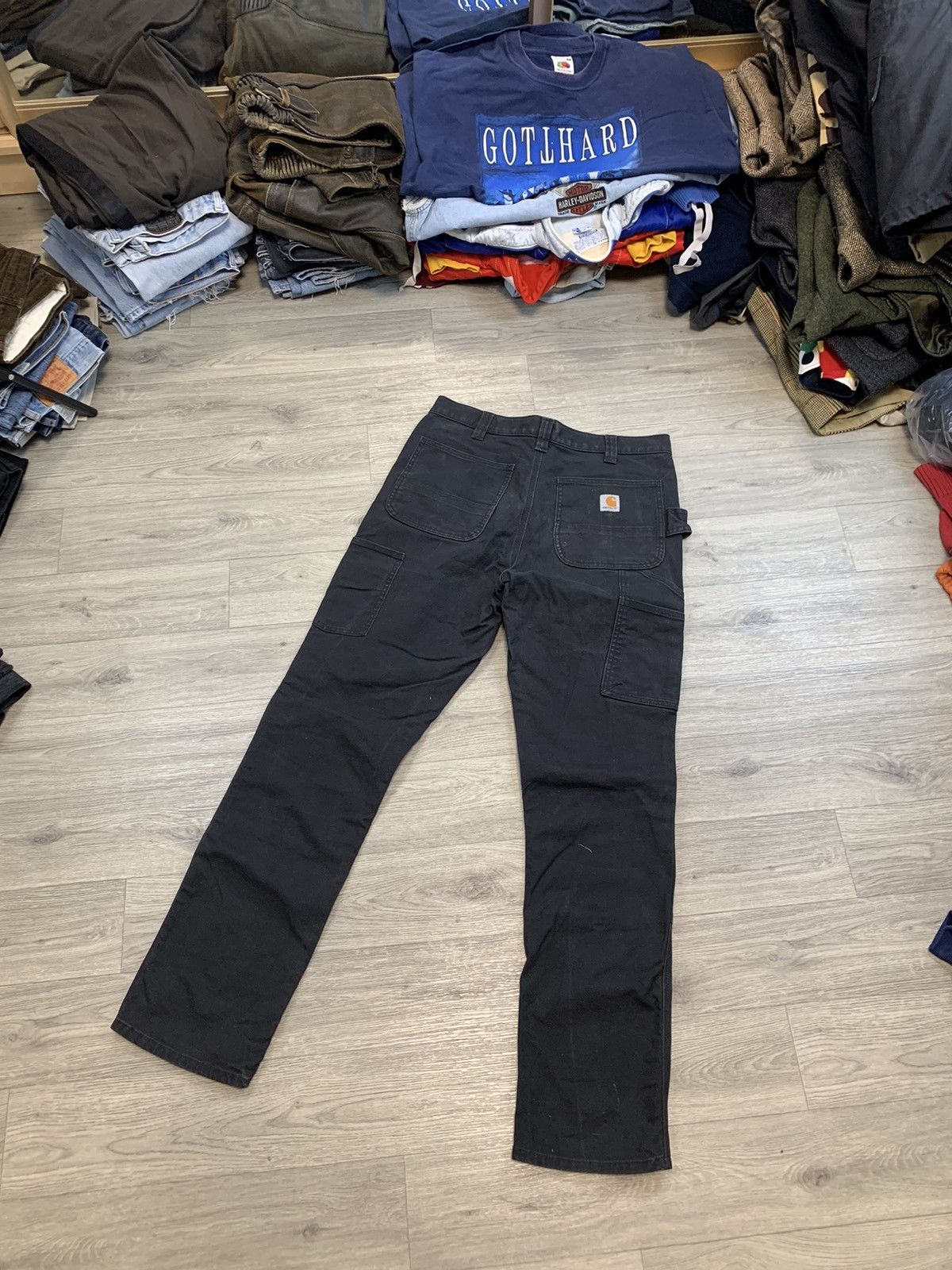 Carhartt Carhartt cargo straight fit denim pants Size US 33 - 2 Thumbnail