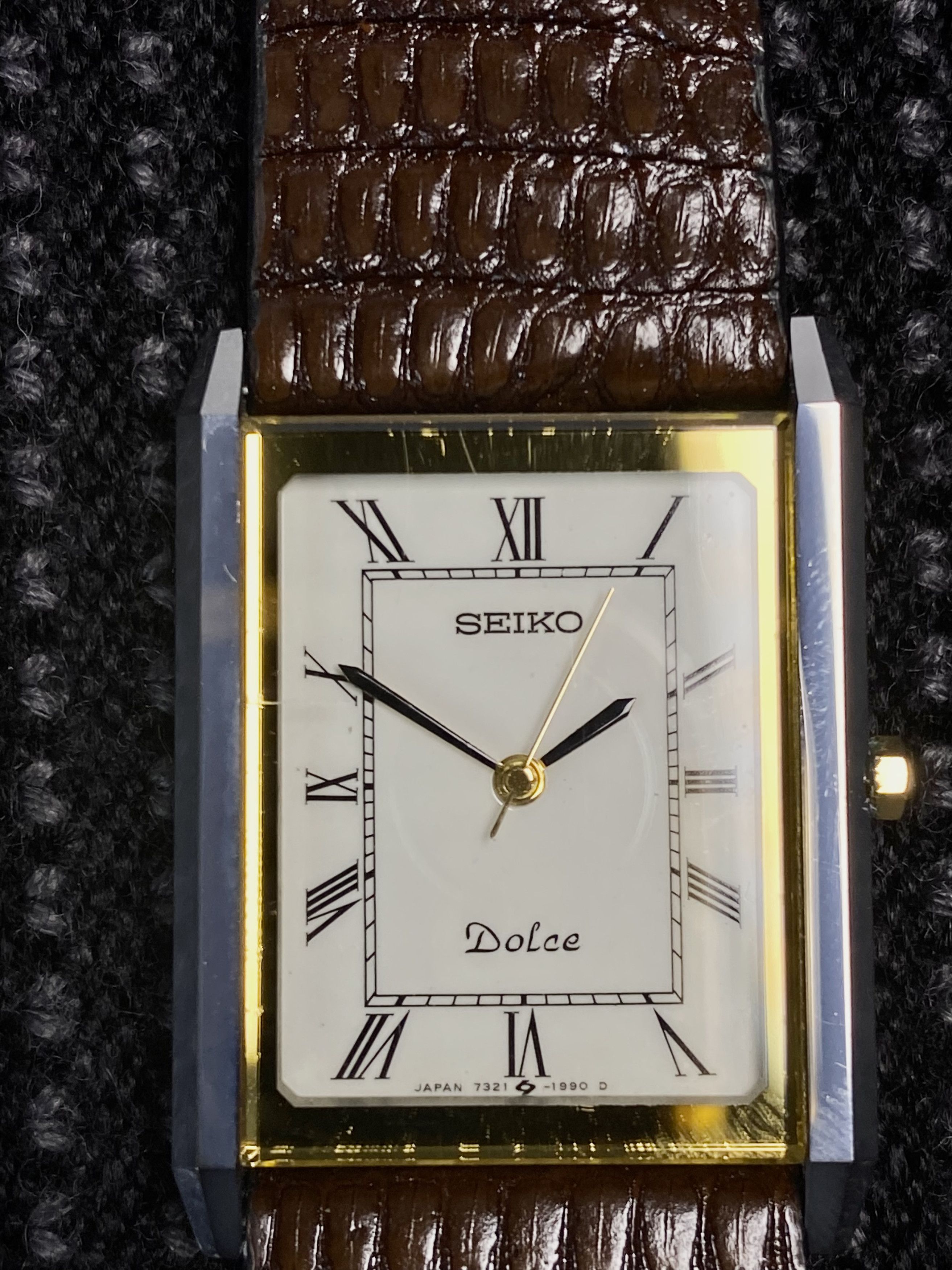 Seiko × Vintage 💥 Vtg 80's Seiko Dolce Tank Tungsten Carbide Size ONE SIZE - 5 Thumbnail