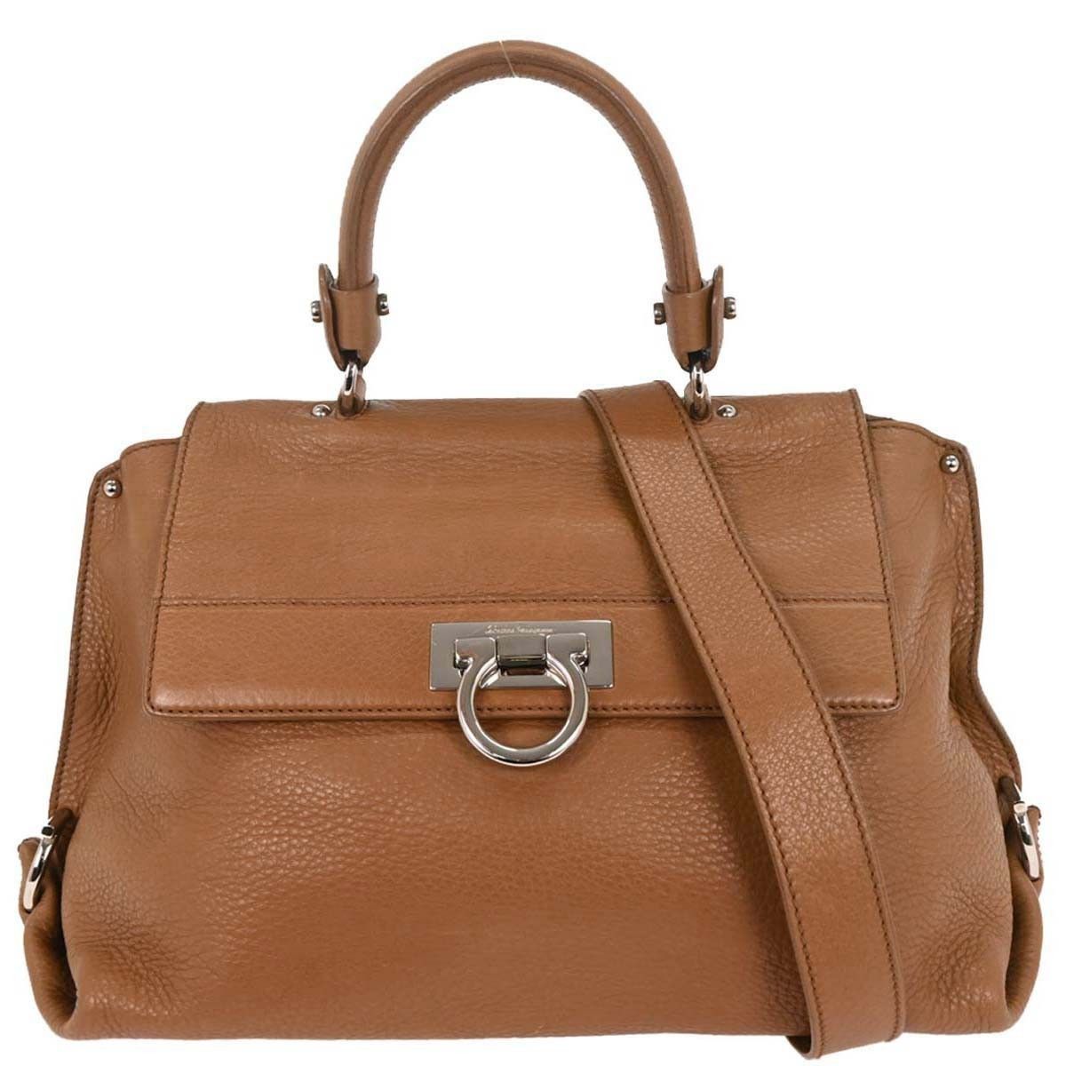 Salvatore Ferragamo Salvatore Ferragamo Sofia Satchel Leather Size ONE SIZE - 1 Thumbnail