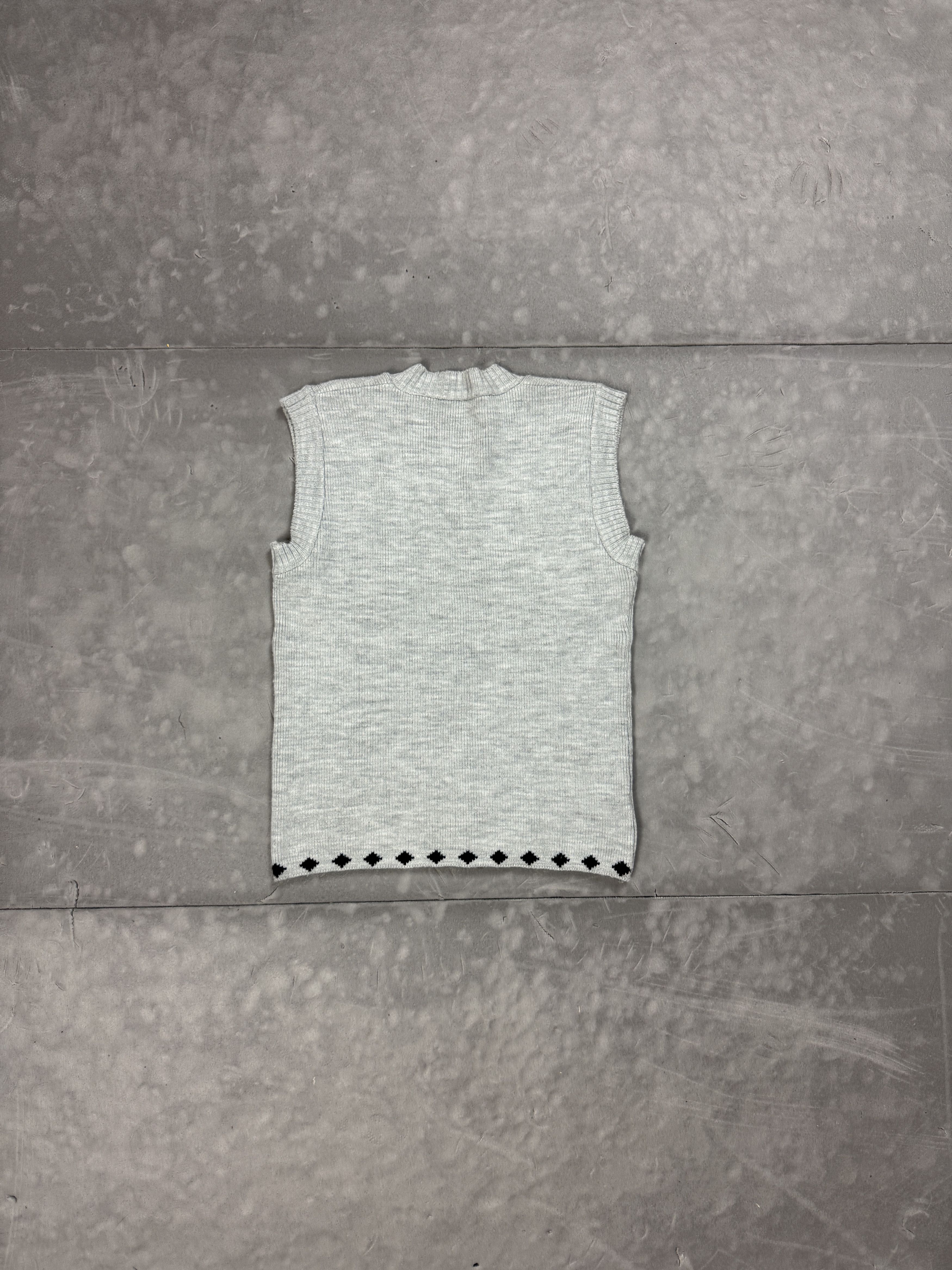 Vintage 90s Aesthetic Gray Sweater Vest Vintage S/M coquette y2k Size M / US 6-8 / IT 42-44 - 7 Thumbnail