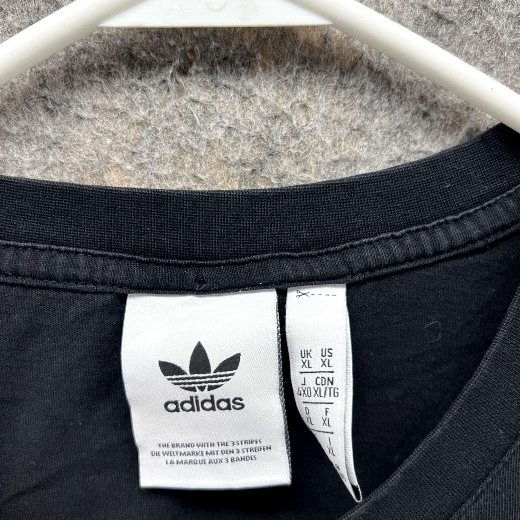 Adidas Adidas Shirt Men XL Black Crewneck Trefoil Logo Short Sleeve T‑Shirt Size US XL / EU 56 / 4 - 5 Thumbnail