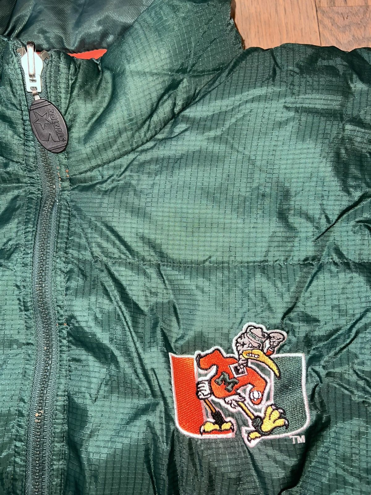 Starter Starter Miami Hurricanes Reversible Jacket Green/Orange Size US L / EU 52-54 / 3 - 3 Thumbnail