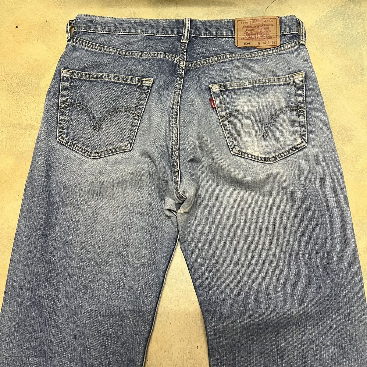 Jean × Levi's × Levi's Vintage Clothing Vintage Levis 534 Distressed Design Denim Jeans Size US 33 - 16 Thumbnail