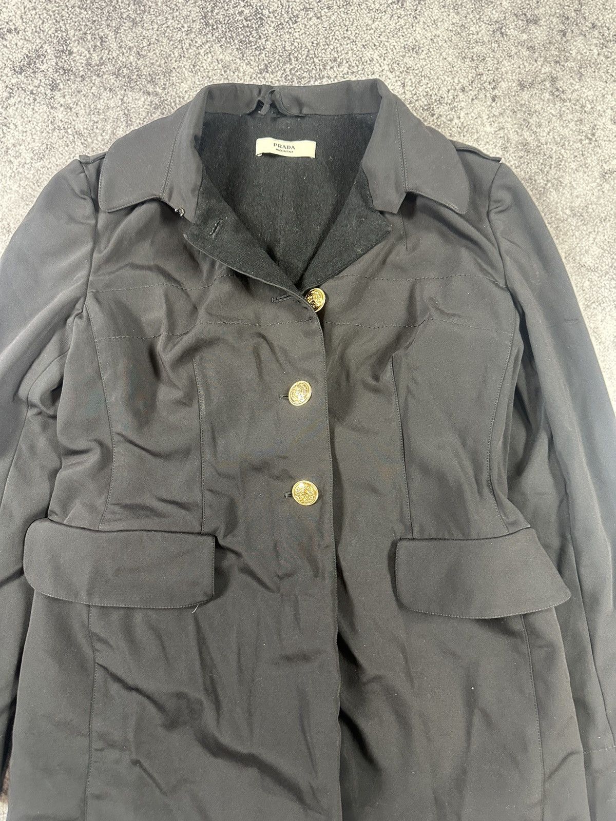 Prada Prada Black Coat Blazer Streetwear Luxury Rare 46 Casual USA Size L / US 10 / IT 46 - 2 Thumbnail