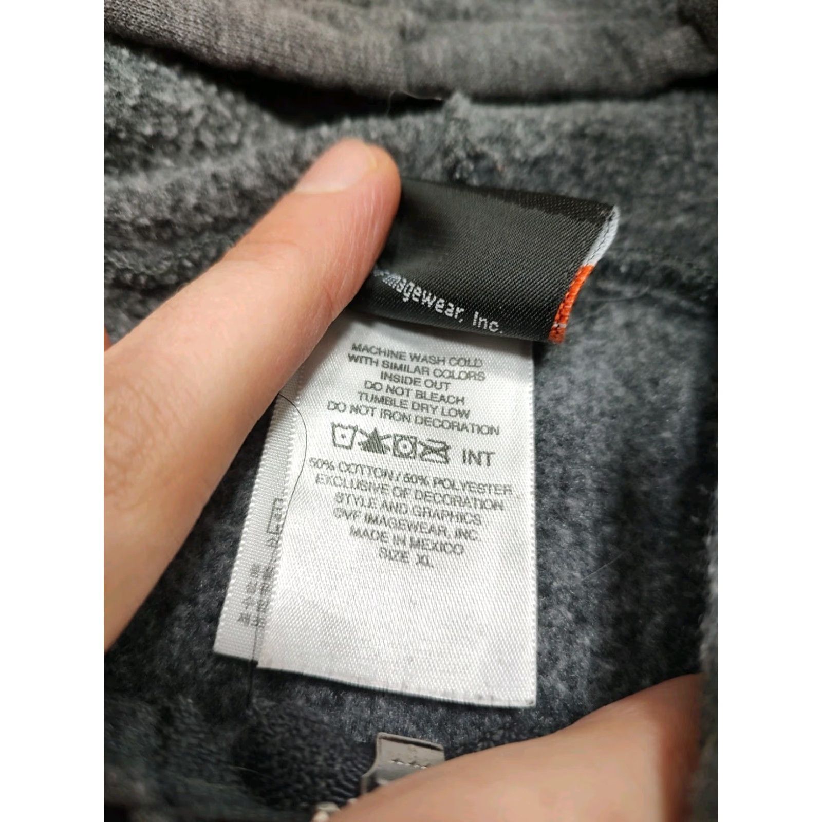 Harley Davidson Harley-Davidson Hoodie Mens XL Gray Full Zip 50/50 New Hampshire Logo 90s Biker Motorcycle Graphic Print Pockets Embroidered Size US XL / EU 56 / 4 - 7 Thumbnail