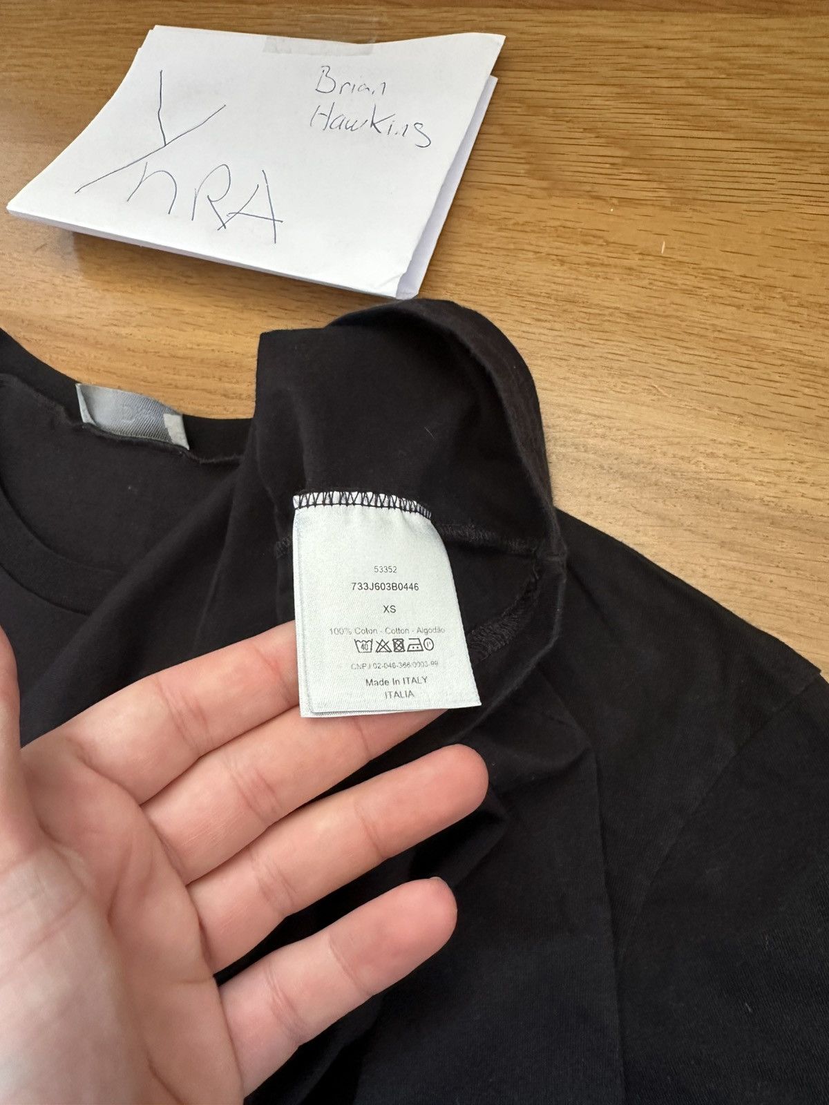 Dior T-Shirt with Bee Embroidery Black Cotton Jersey Size US XS / EU 42 / 0 - 5 Thumbnail