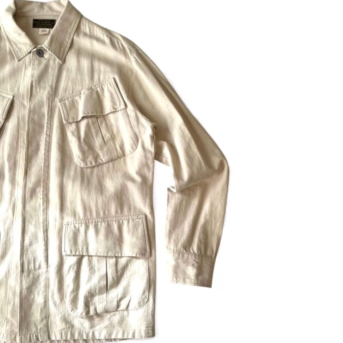 Ralph Lauren RRL RALPH LAUREN Men's Jacket Ivory M Solid Casual USED Fatigue Jungle Style Size US M / EU 48-50 / 2 - 6 Thumbnail