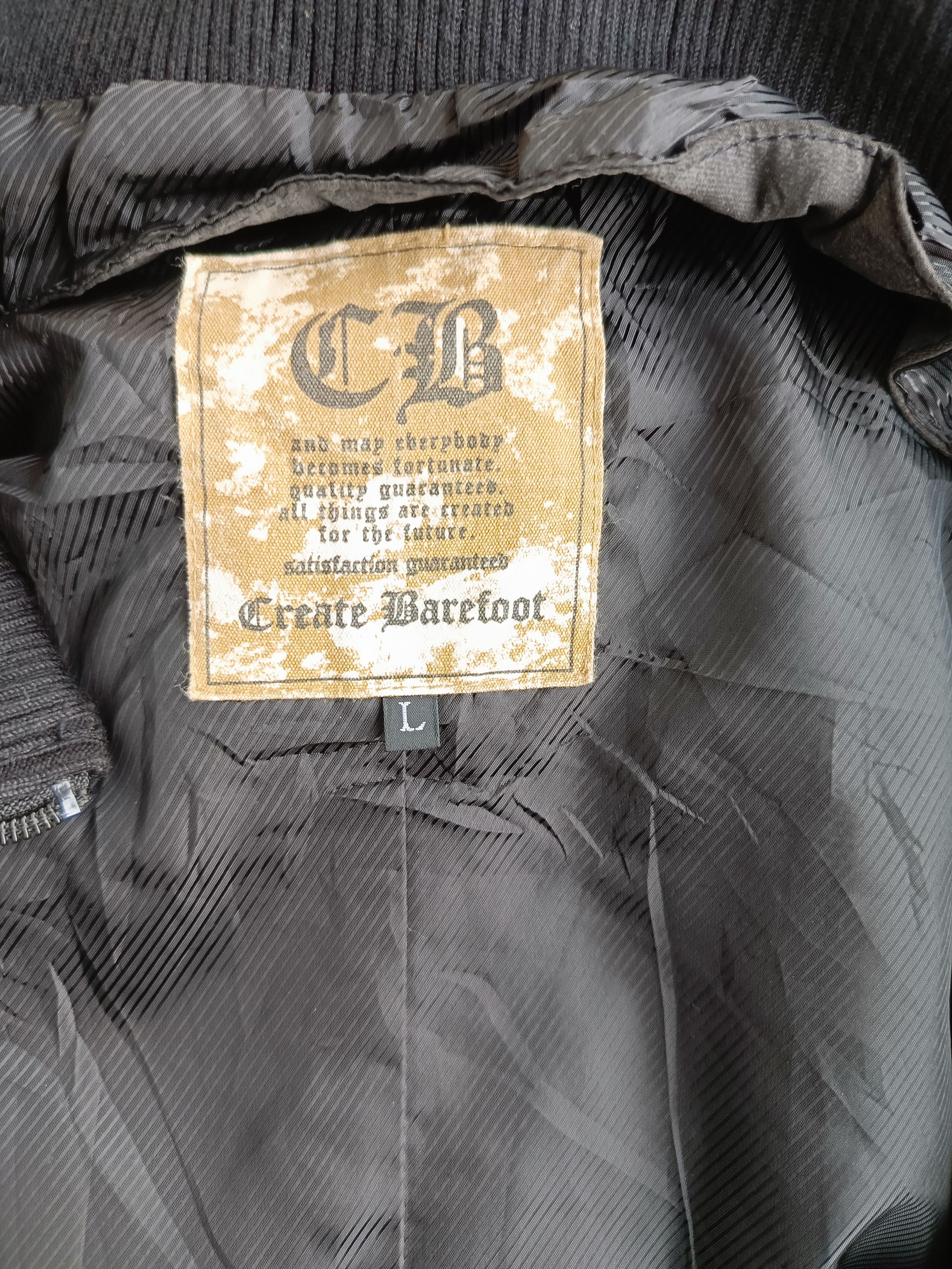 14th Addiction Create Barefoot Double Layer Black Acid Wash Bondage Jacket Size US L / EU 52-54 / 3 - 14 Thumbnail