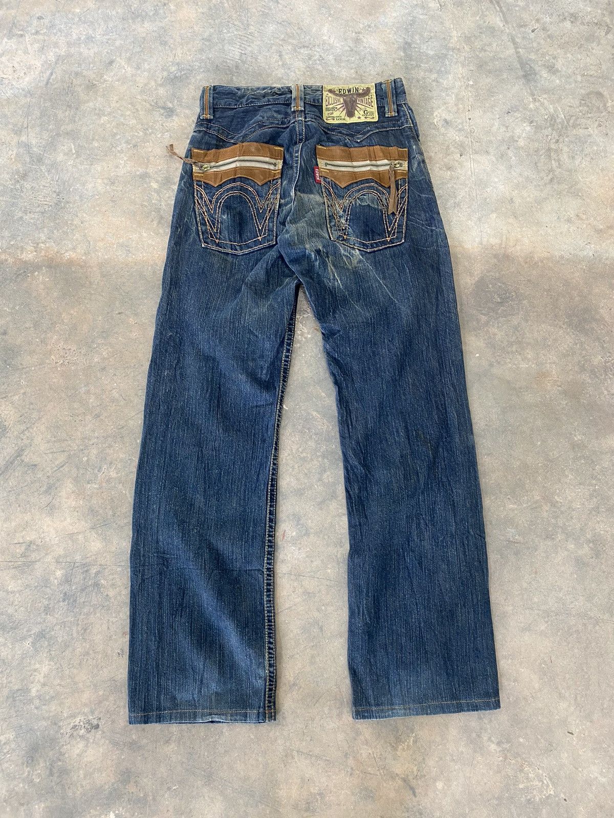 Le Grande Bleu (L.G.B.) Edwin Japan Cowboy Jeans Punk Grunge Mud Wash 90s Size US 29 - 1 Thumbnail