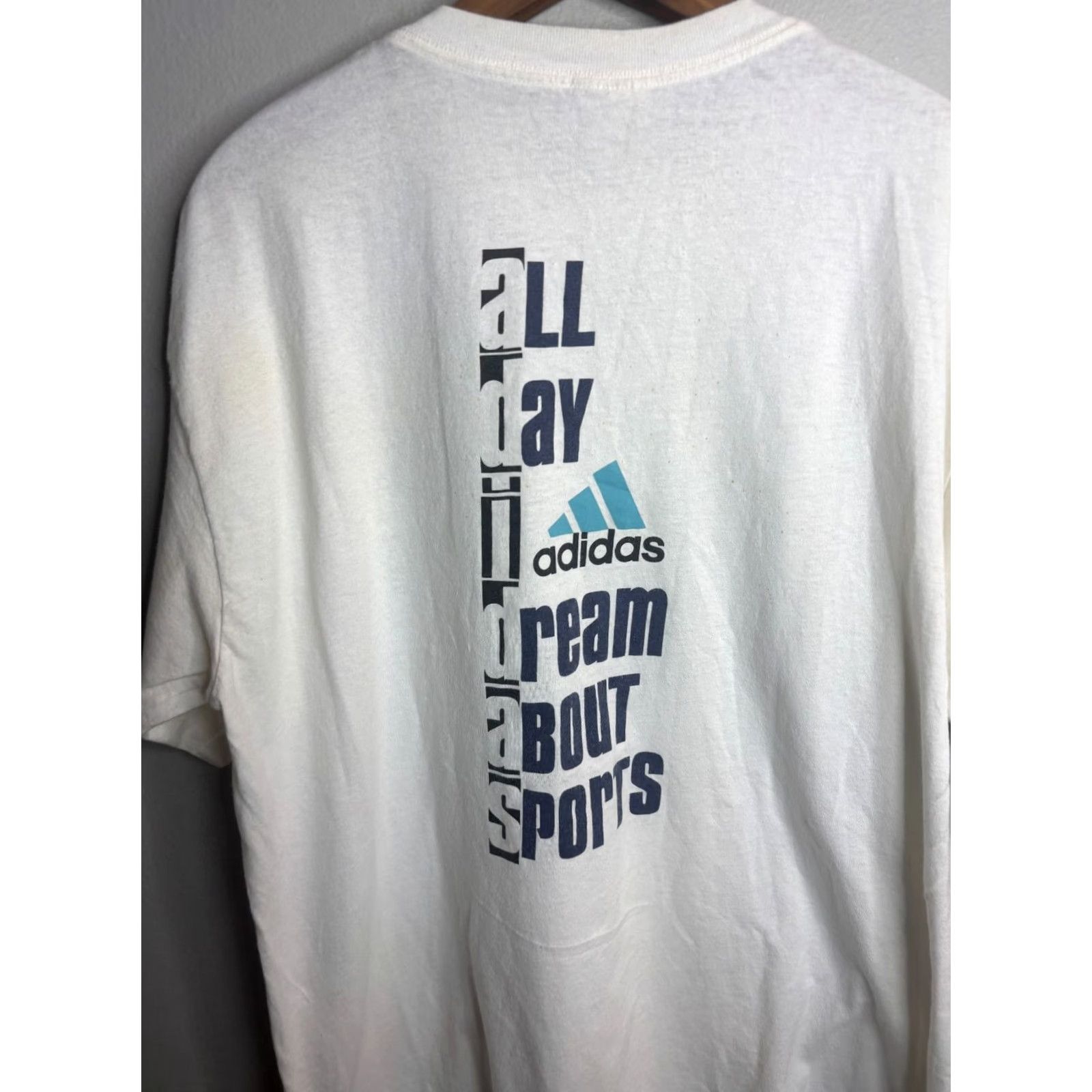 Adidas adidas T-Shirt Crew Short Sleeve Men's L White 90s Graphic T-Shirt 4075 Size US L / EU 52-54 / 3 - 2 Thumbnail