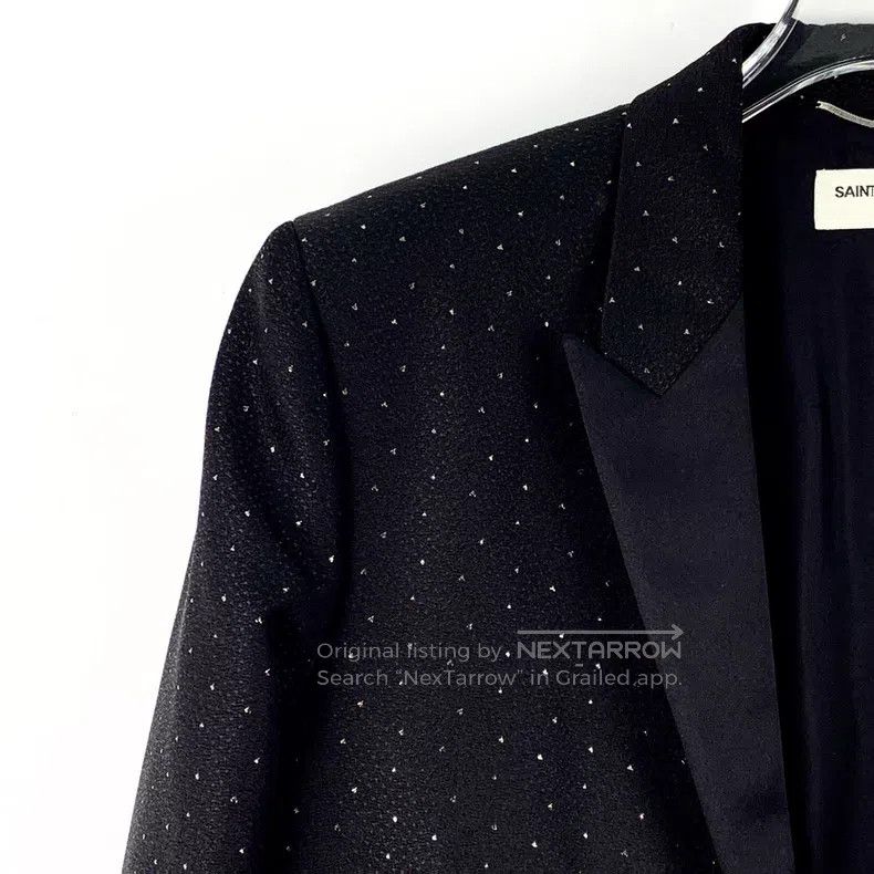 Saint Laurent Paris Saint Laurent Paris Black Collar Single-Breasted Long-Slee Size US L / EU 52-54 / 3 - 3 Thumbnail