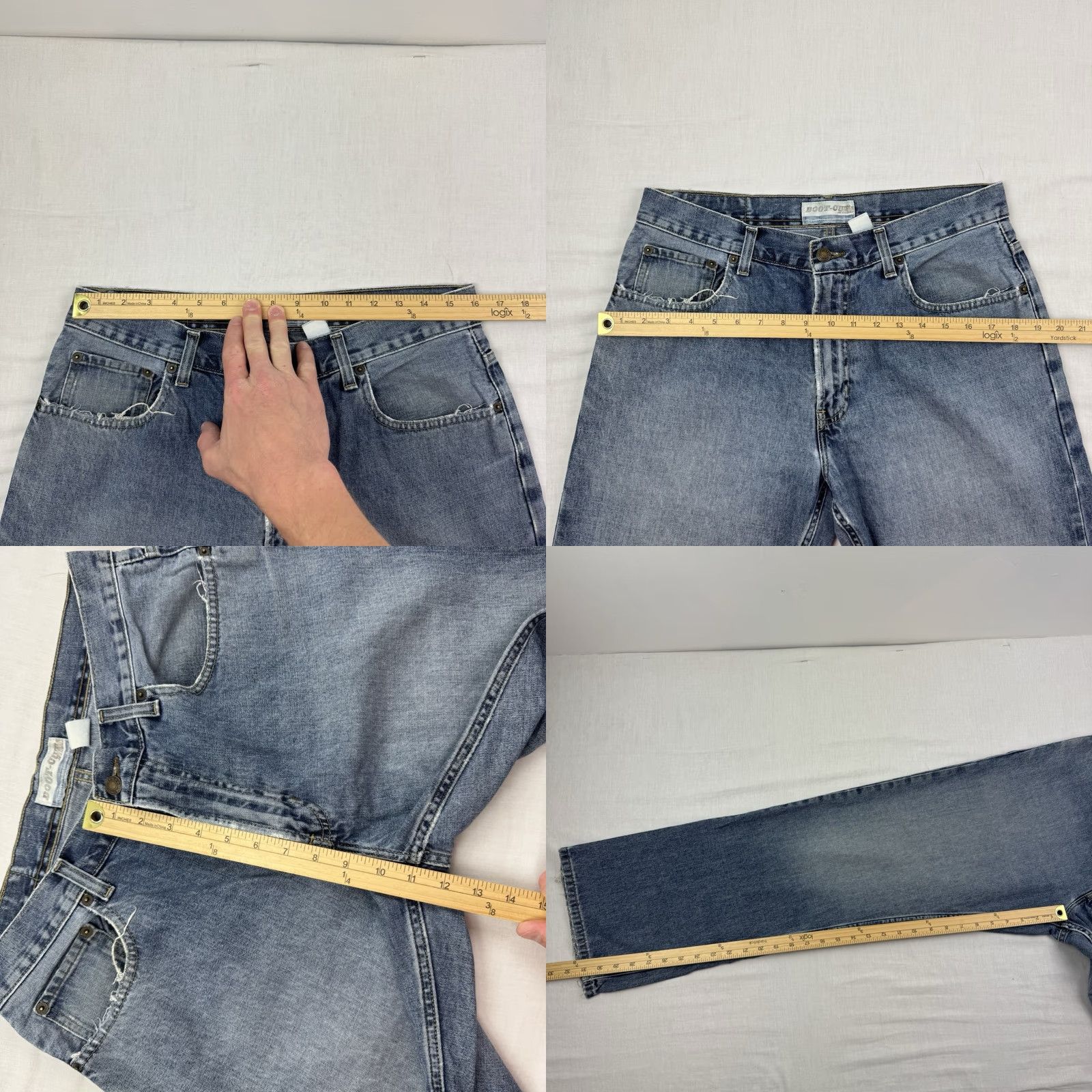 Old Navy VINTAGE Old Navy Jeans Bootcut Men 33 Regular 32 Inseam Blue Punk Y2K Hipster - N/A Size US 33 - 8 Thumbnail