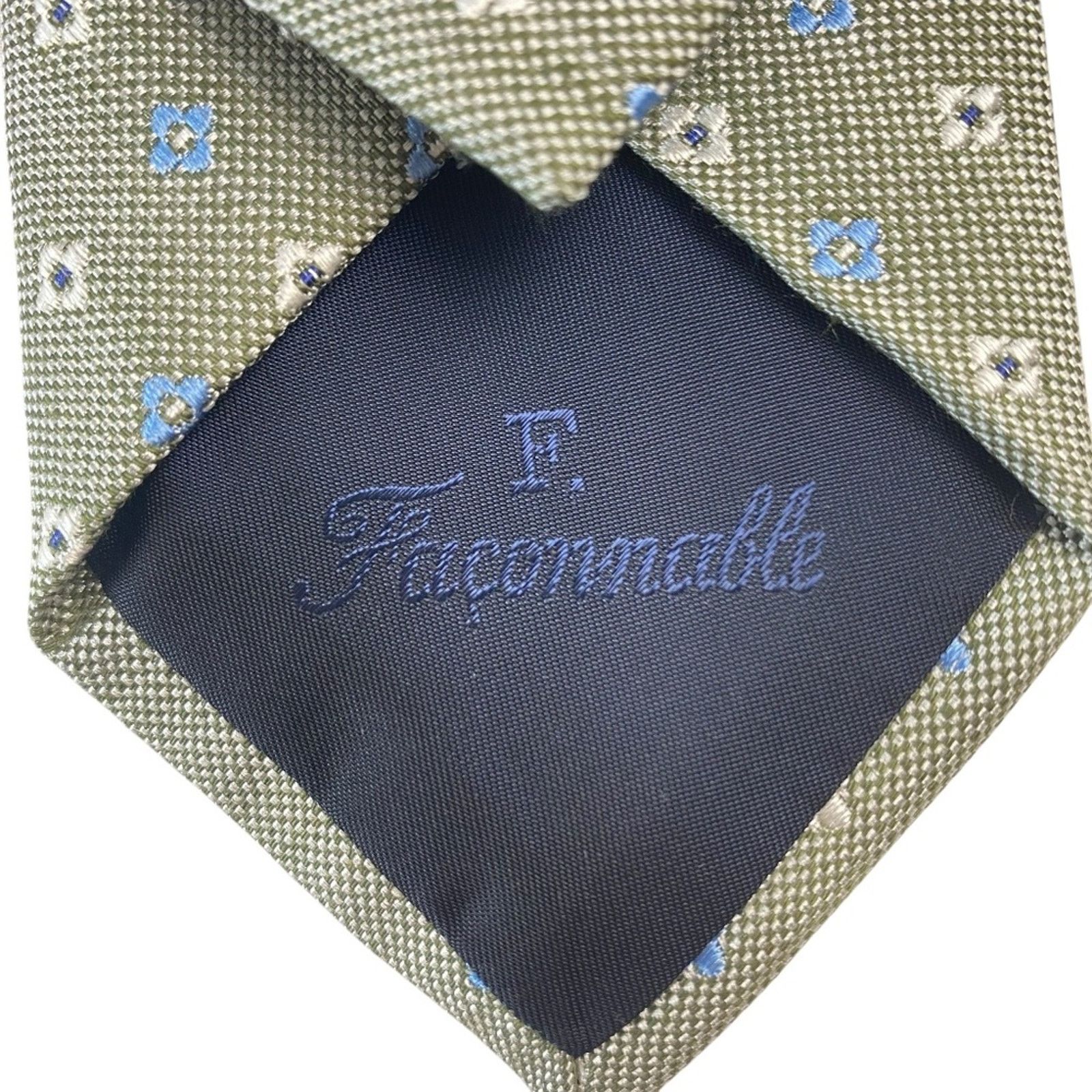 Faconnable FAÇONNABLE Faconnable Men’s Silk Linen Blend Tie Necktie Size ONE SIZE - 3 Thumbnail