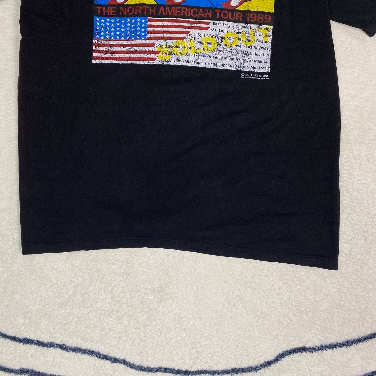 Band Tees × The Rolling Stones × Vintage 💥VINTAGE💥 The Rolling Stones 1989 american flag Tour Merch Size US XL / EU 56 / 4 - 9 Thumbnail