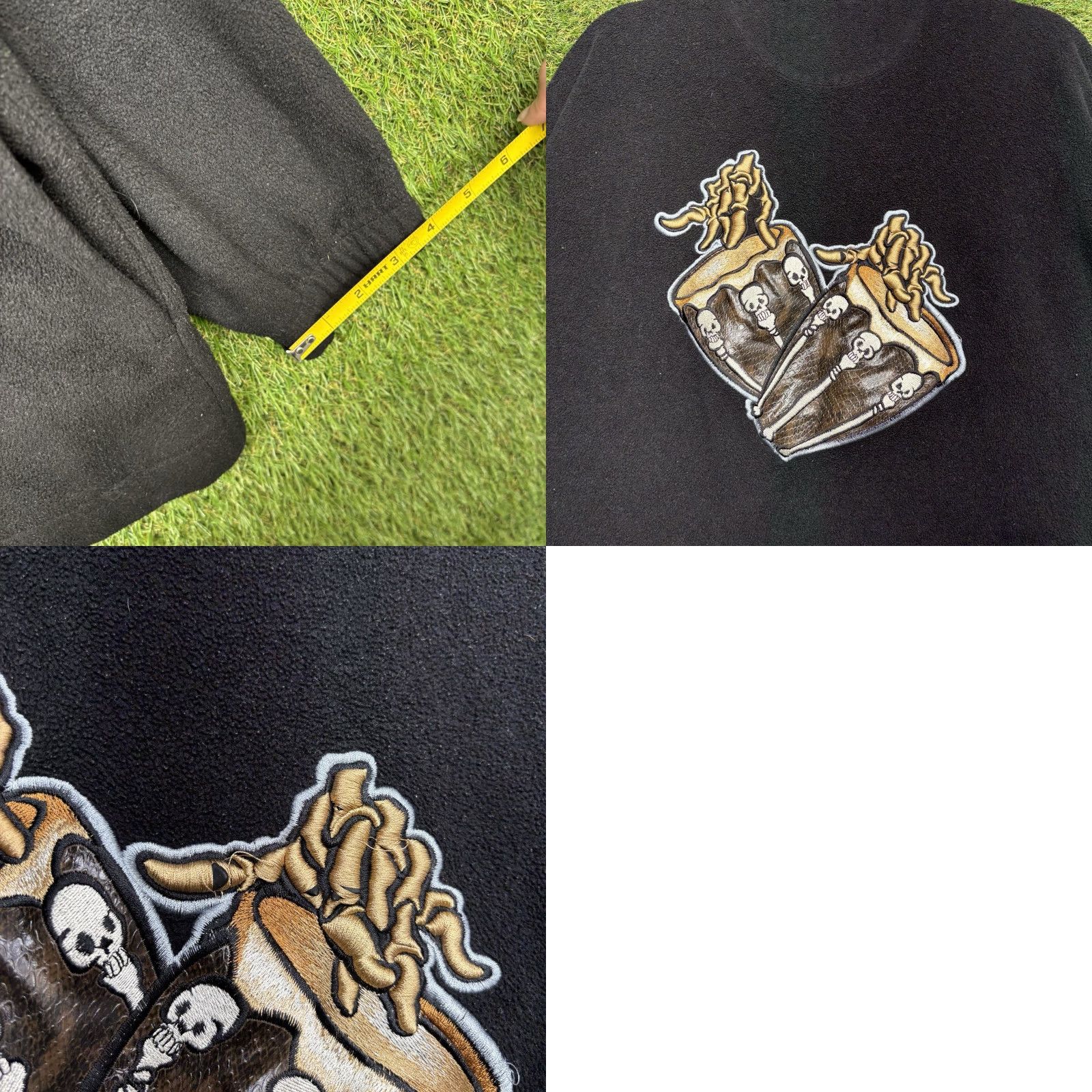 JNCO VINTAGE JNCO Jeans Jacket Mens 2XL Grunge Skull Y2K Fleece Pullover 1/4 Zip Up Size US XXL / EU 58 / 5 - 8 Thumbnail