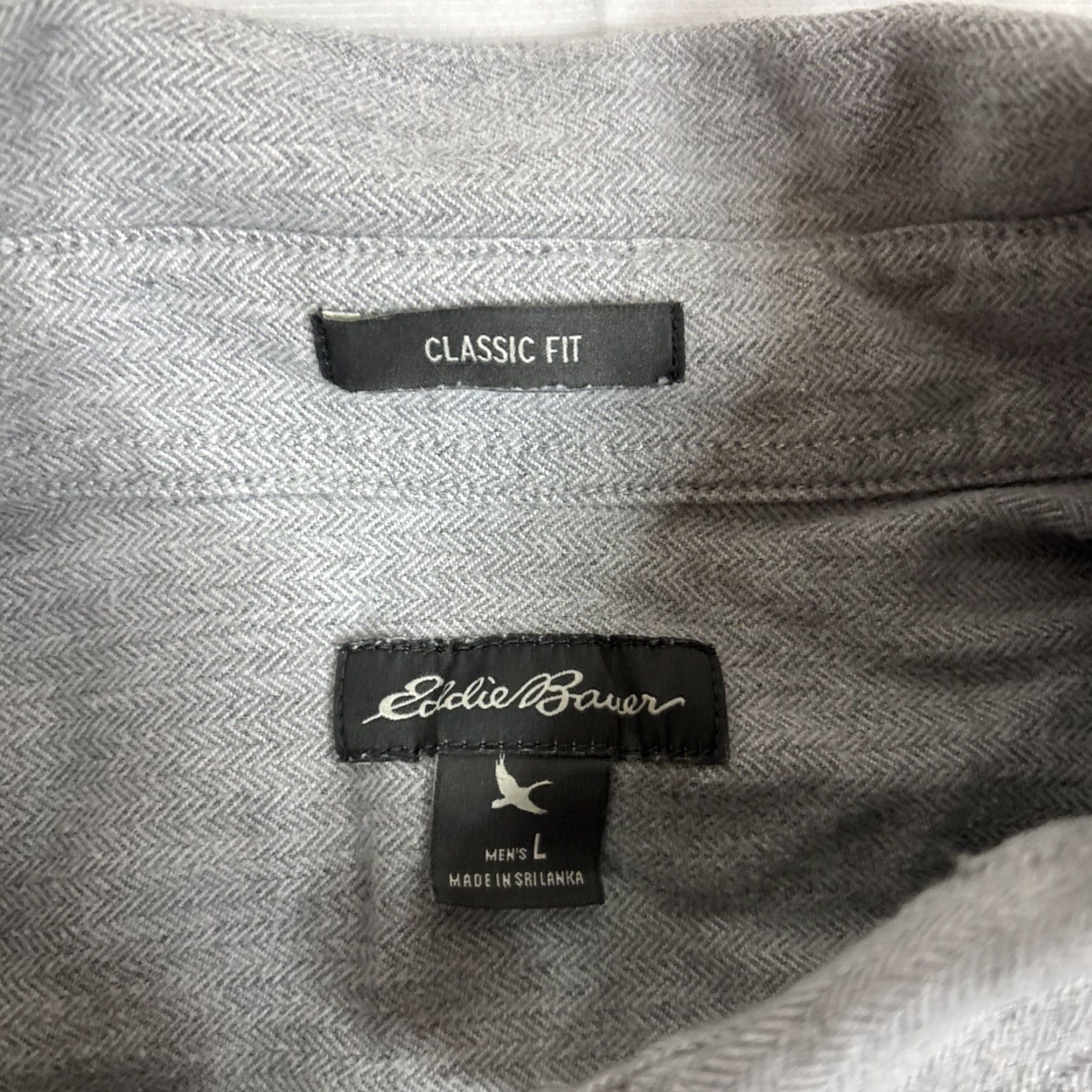 Eddie Bauer Eddie Bauer Button Down Gray Longsleeve Pocket Shirt Classic Fit Men L Large Size US L / EU 52-54 / 3 - 3 Thumbnail