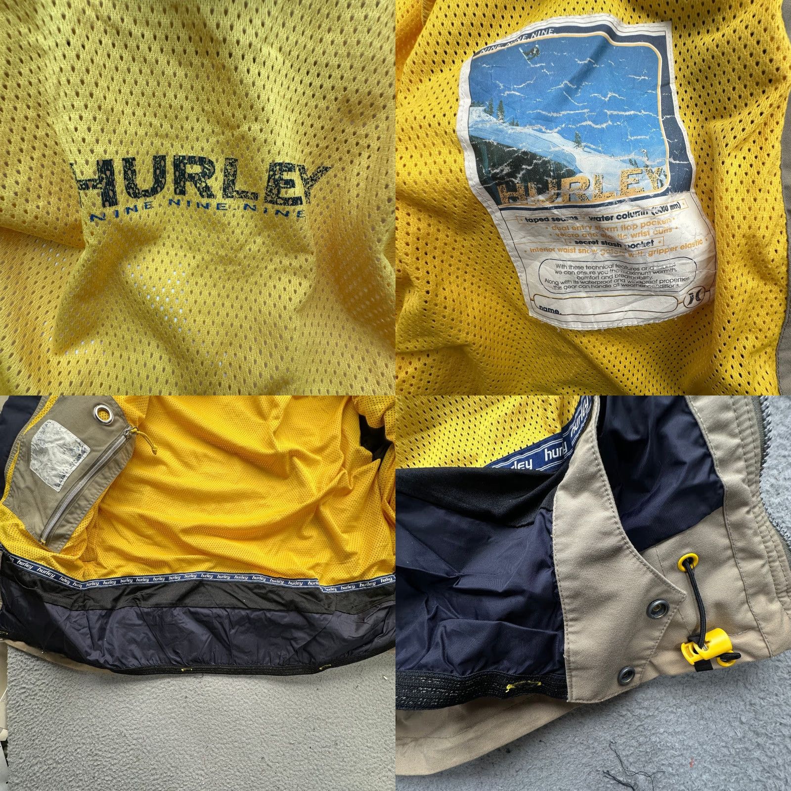 Hurley VINTAGE Hurley 999 Ski Snowboard Jacket Mens L Brown Yellow Jacket Mens 999 Ski Snowboard Pattern Solid 80s 90s Size US L / EU 52-54 / 3 - 10 Thumbnail