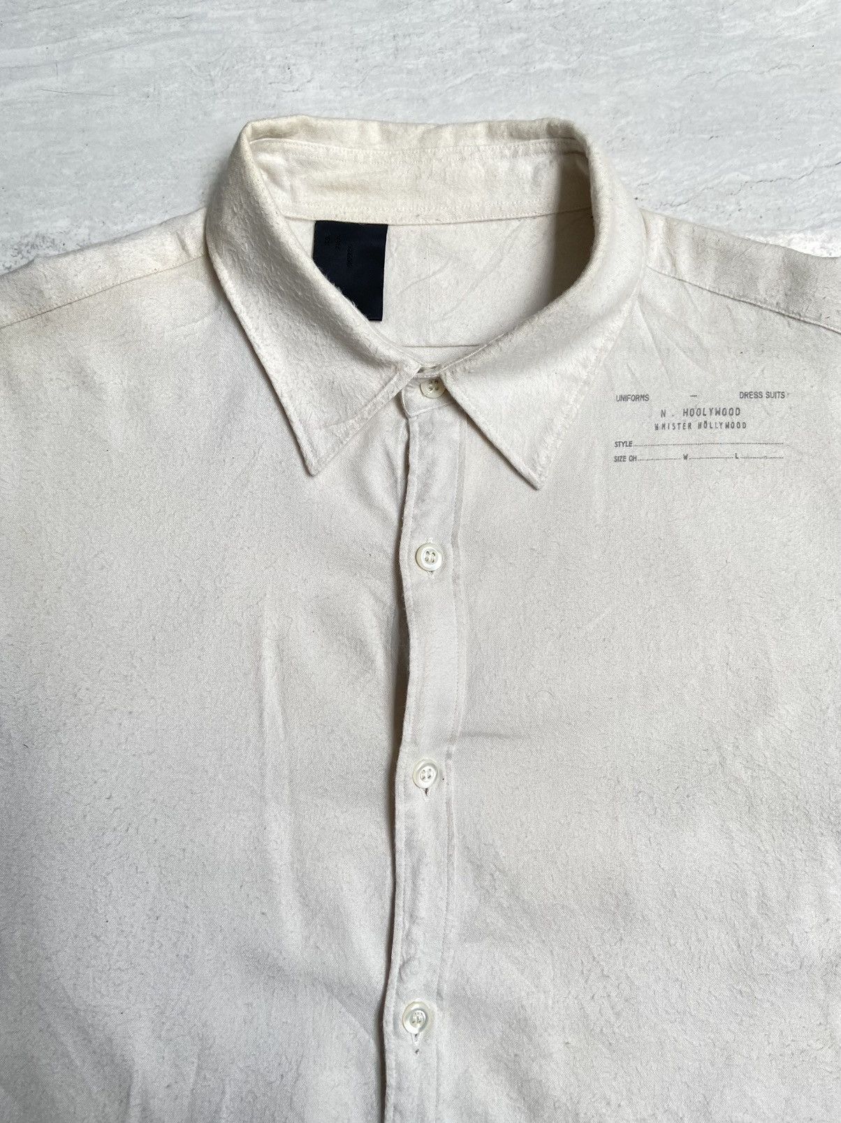 Japanese Brand × N.Hoolywood N. HOOLYWOOD Cream Shirt Size US M / EU 48-50 / 2 - 9 Thumbnail