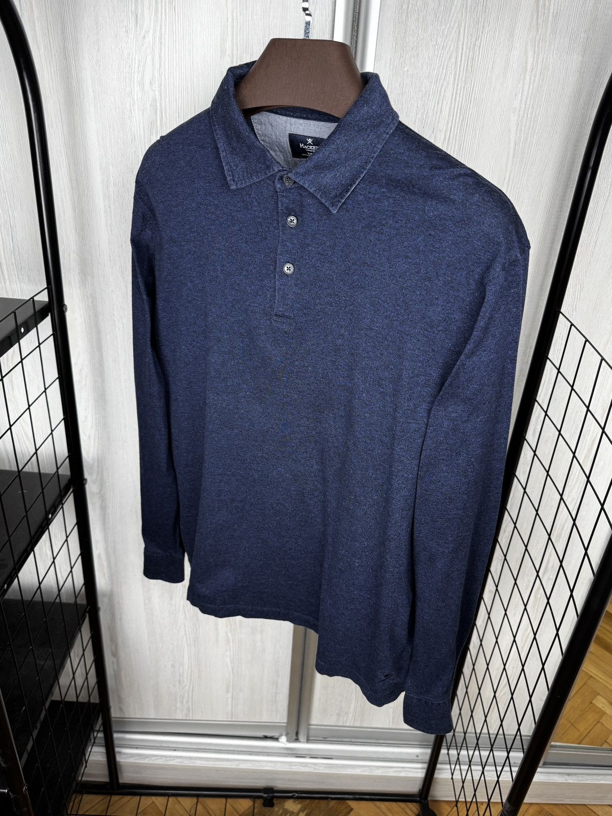 Hackett Hackett London Cotton Filafil Slim Fit LongSleeve Polo Rugby Size US XL / EU 56 / 4 - 6 Thumbnail