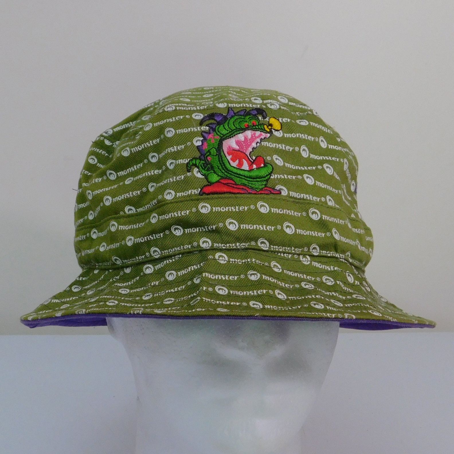 Other Monster dot com AOP Bucket Hat OSFA Green Embroidered Promo Size ONE SIZE - 1 Thumbnail