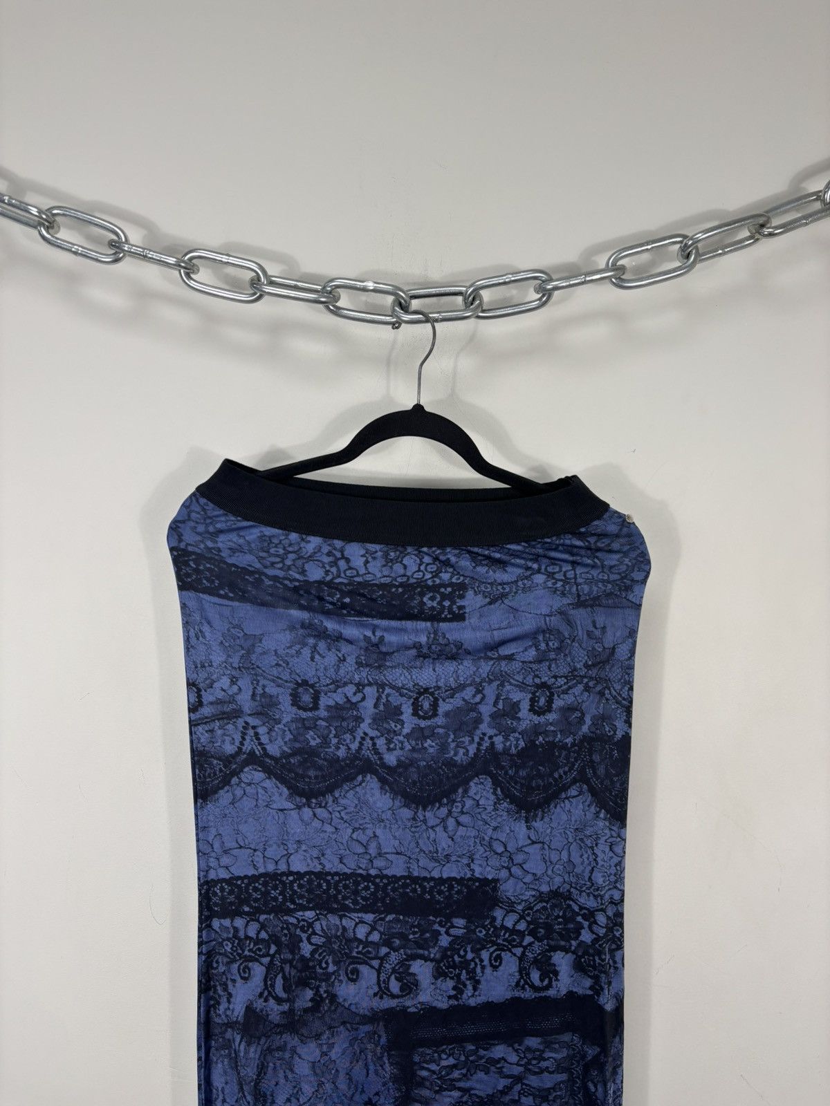 Diesel Diesel Laisy Women’s NWT Blue/Black Lace Print Maxi Skirt Size 30" / US 8 / IT 44 - 11 Thumbnail