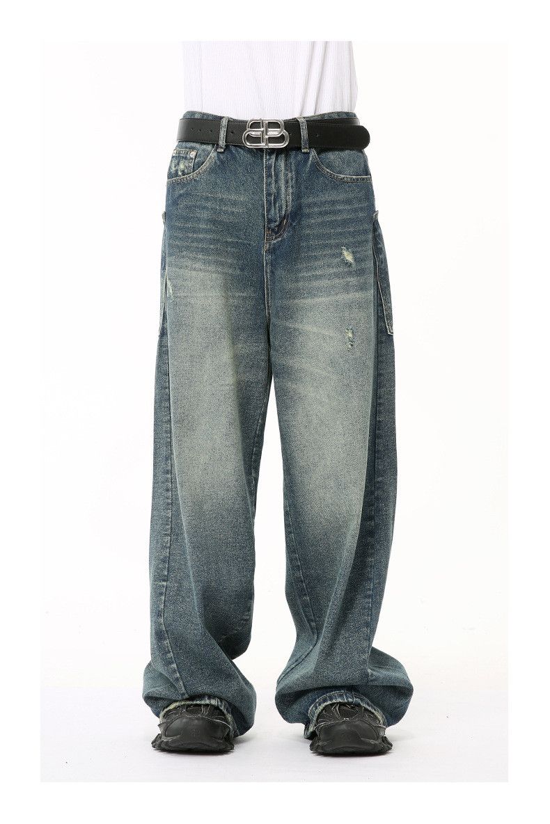 Japanese Brand American retro high street patchwork ripped jeans Size US 32 / EU 48 - 4 Thumbnail