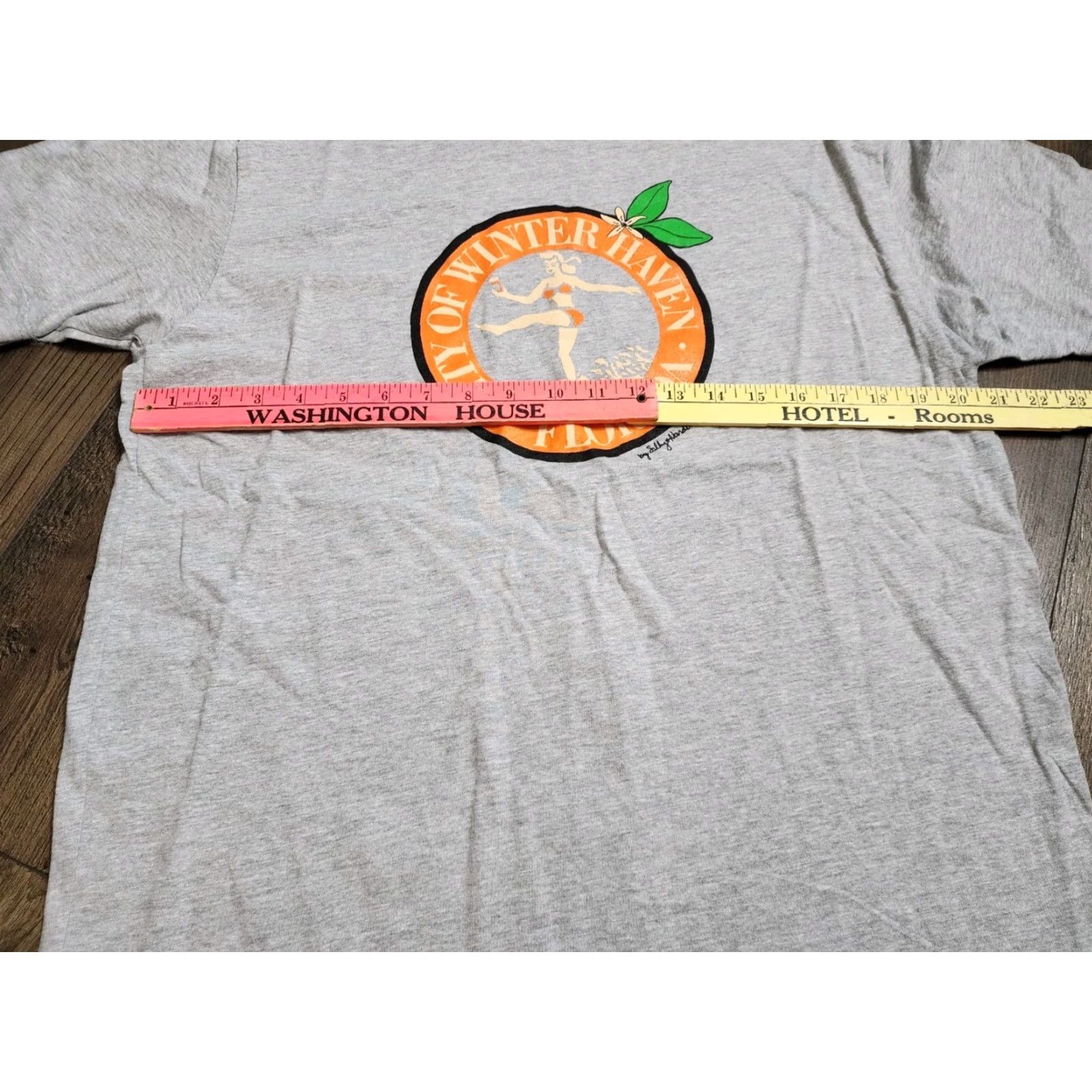 Vintage VINTAGE Winner Haven Florida Map T-Shirt Womens XL Gray Double-Sided Travel Short Sleeve Crew Neck Size XL / US 12-14 / IT 48-50 - 3 Thumbnail