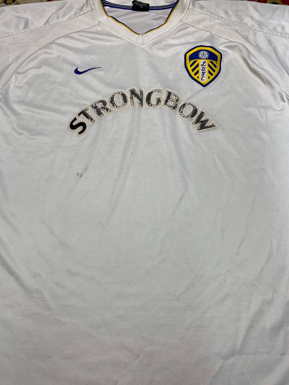 Nike LEEDS UNITED 2000 2002 HOME FOOTBALL SHIRT SOCCER JERSEY Size US L / EU 52-54 / 3 - 2 Thumbnail