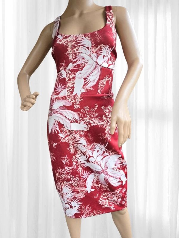 Guess Stunning sleeveless midi bodycon dress with a floral pattern Size L / US 10 / IT 46 - 2 Thumbnail