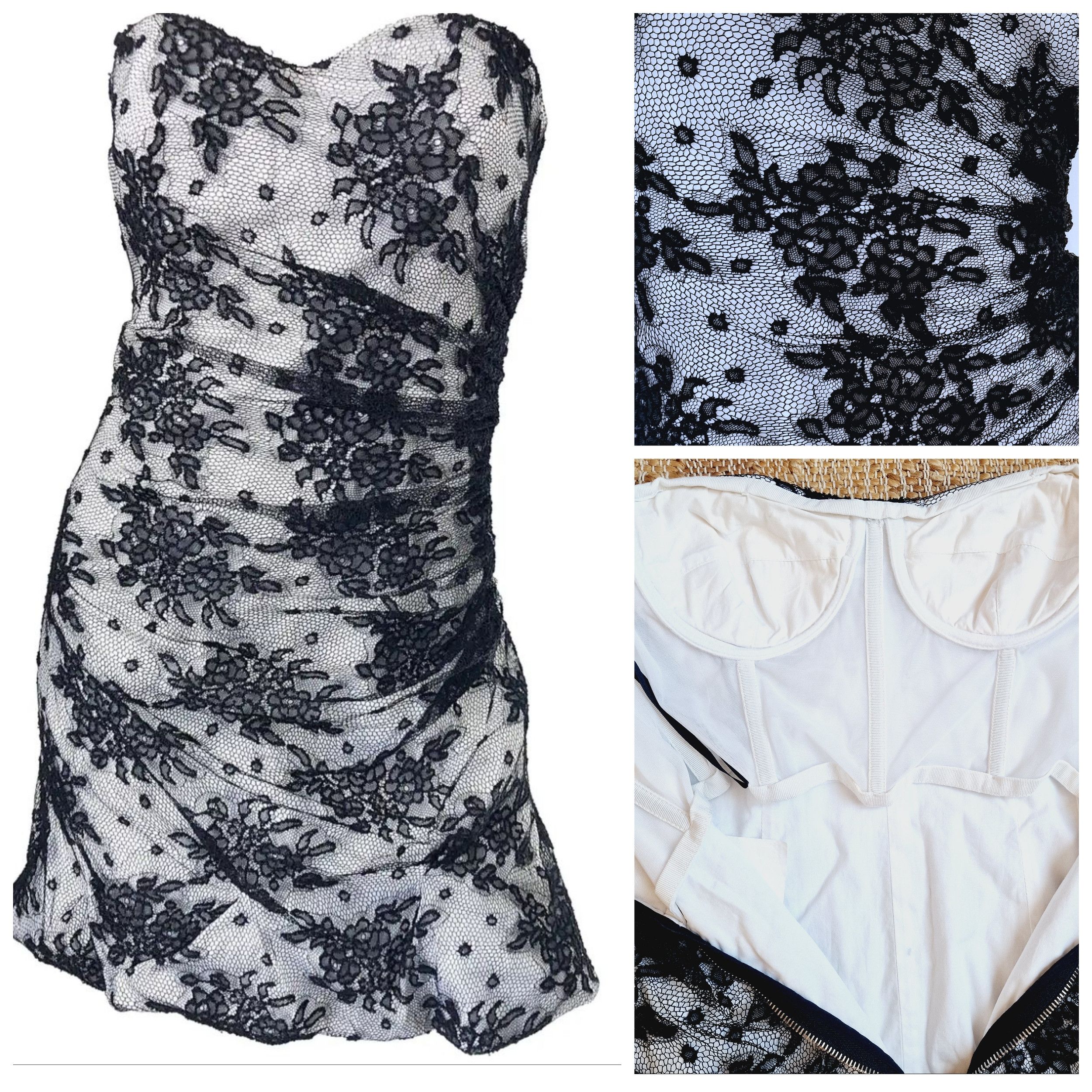 Dolce & Gabbana Dolce & Gabbana D&G Lace Bustier Small Medium Corset Dress Size S / US 4 / IT 40 - 1 Thumbnail