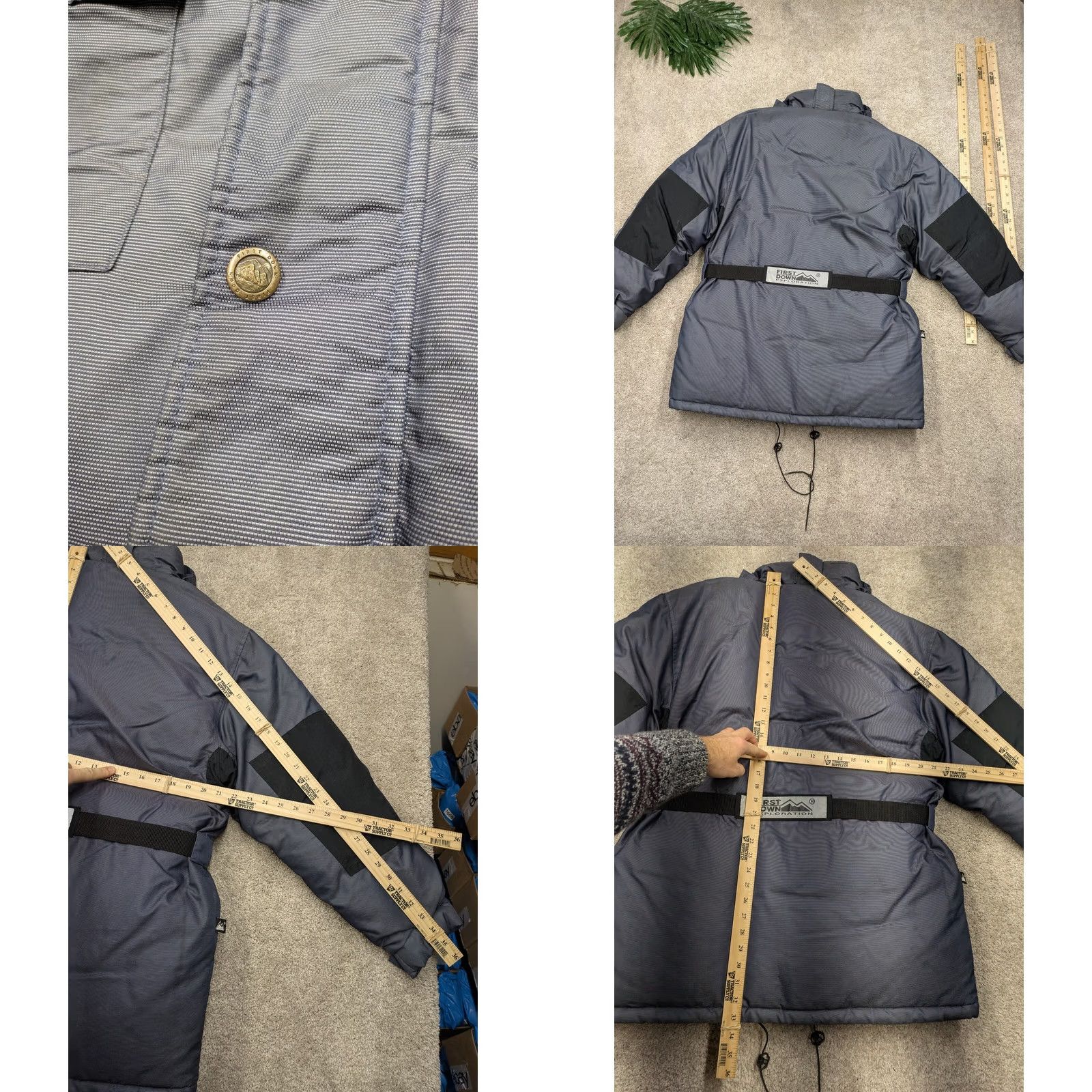 Vintage VINTAGE First Down Parka Jacket Mens Medium Gray Goose Down Hiking Gorpcore Y2K Size US M / EU 48-50 / 2 - 8 Thumbnail