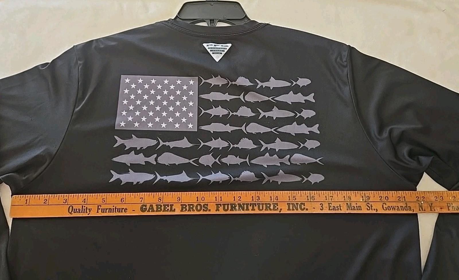 Columbia Columbia Men's Long Sleeve Fishing Shirt with Fish Flag Back Size US M / EU 48-50 / 2 - 9 Thumbnail