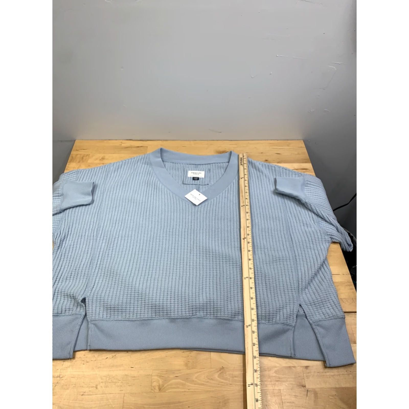 American Eagle Outfitters American Eagles Outfitters V Neck Sweater Womens S Blue Oversize Pullover 12662 Size S / US 4 / IT 40 - 5 Thumbnail