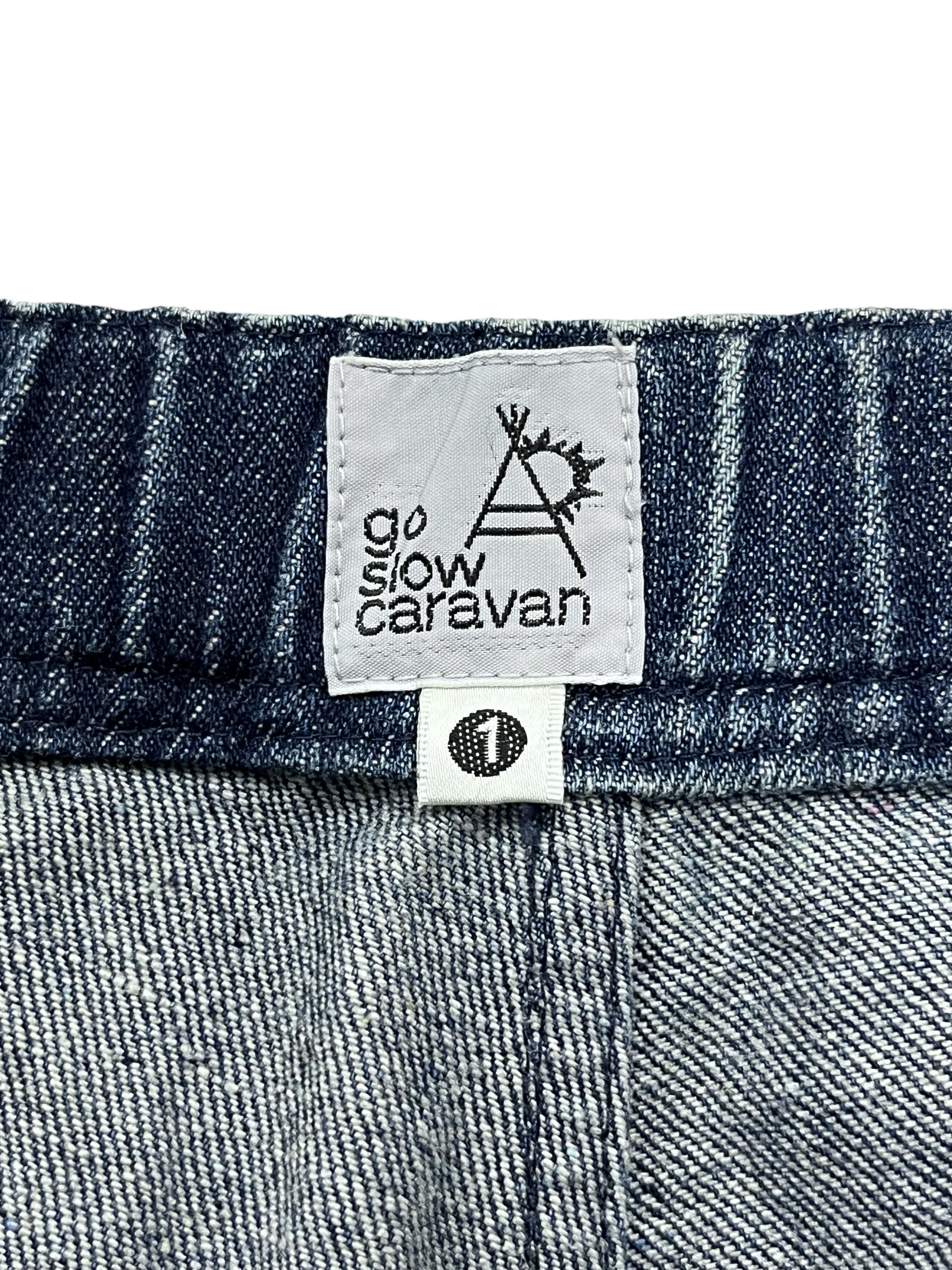 go slow caravan 🔥Vintage GO SLOW CARAVAN Elastic Waist Wide Leg Denim Size 30" / US 8 / IT 44 - 10 Thumbnail