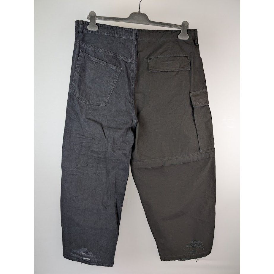 Balenciaga o1rshd1 Hybrid Baggy Denim Pants in Black Size US 30 / EU 46 - 9 Thumbnail
