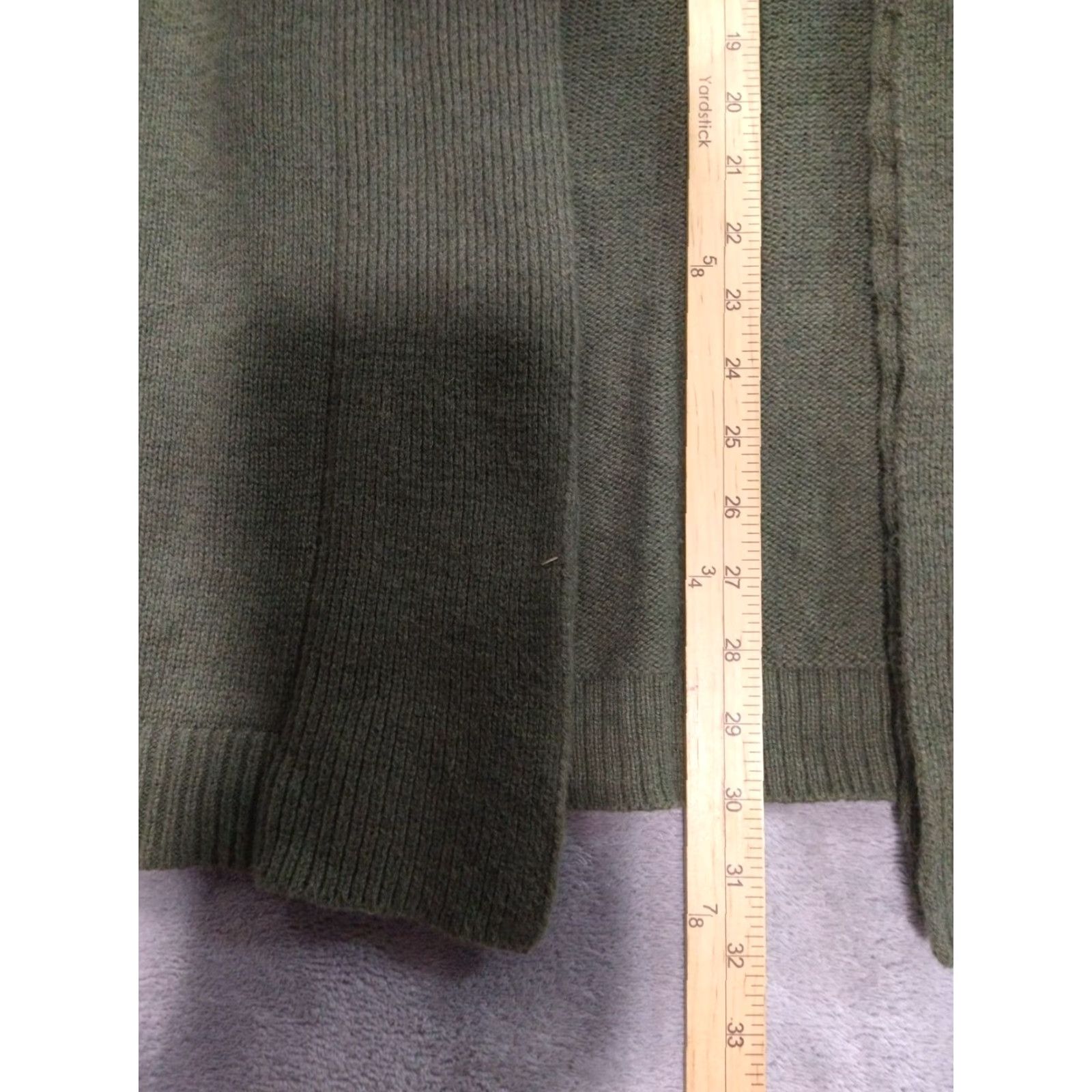 Talbots Talbots Women's Cardigan Vest Sweater 3X Green Sleeveless Open Front Knit Wool Blend Classic Preppy Womens Size XXL / US 16-18 / IT 52-54 - 3 Thumbnail