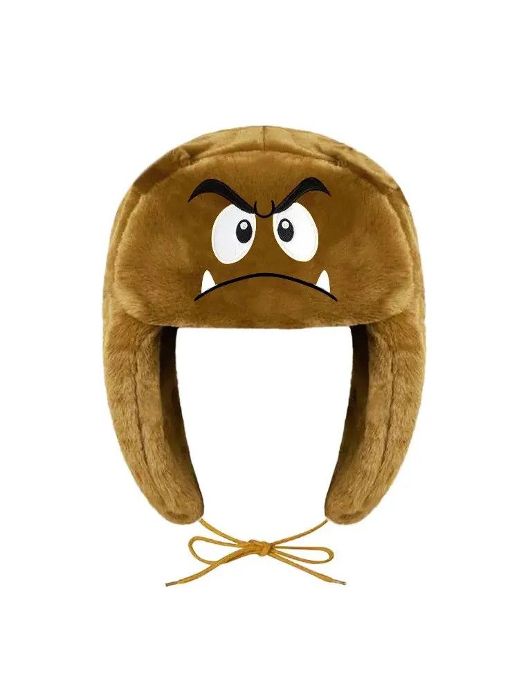Japanese Brand nime Nintendo World Goomba Kuribo Ushanka Winter Hat Size ONE SIZE - 1 Thumbnail