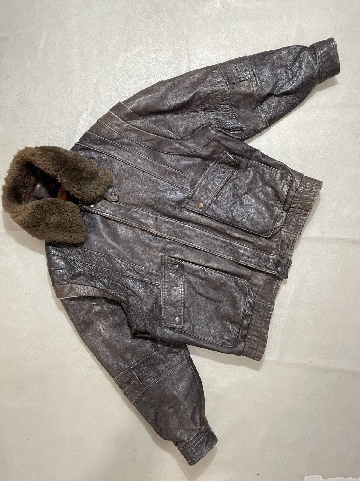 Vtg Issey Miyake Design Leather Fur Jacket D'hommeA'Homme