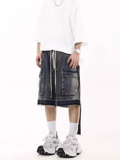 VIBE Vintage High Street Multi-Pocket Denim Shorts Size US 30 / EU 46 - 4 Thumbnail