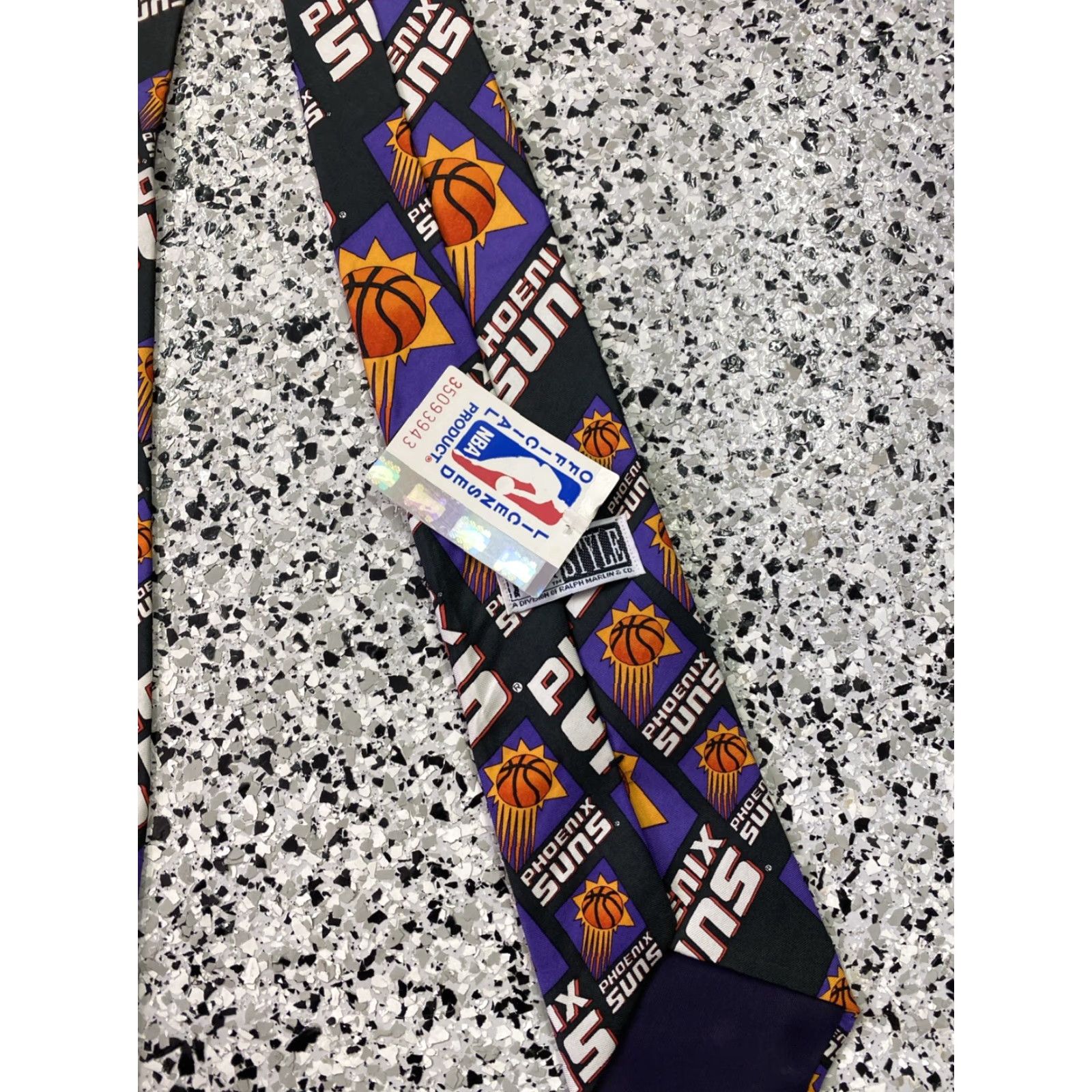 NBA VINTAGE Phoenix Suns Neck Tie Basketball Sports NBA 100% Silk NEW USA Men Tie LOGO Classic 57"-60" Black Size ONE SIZE - 3 Thumbnail