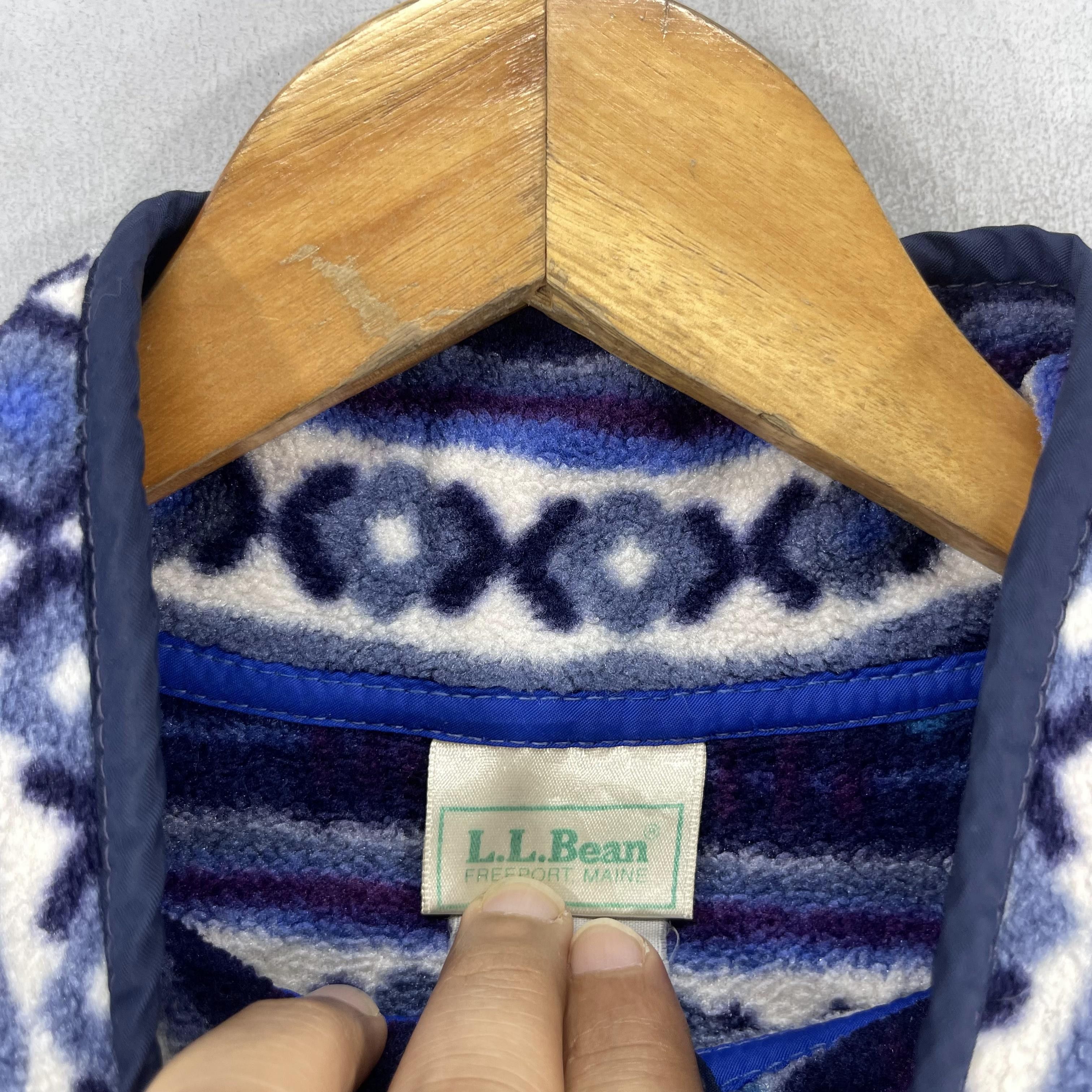 L.L. Bean × Vintage Vintage LL BEAN Tribal Native Pattern Button Up Fleece Size S / US 4 / IT 40 - 4 Thumbnail