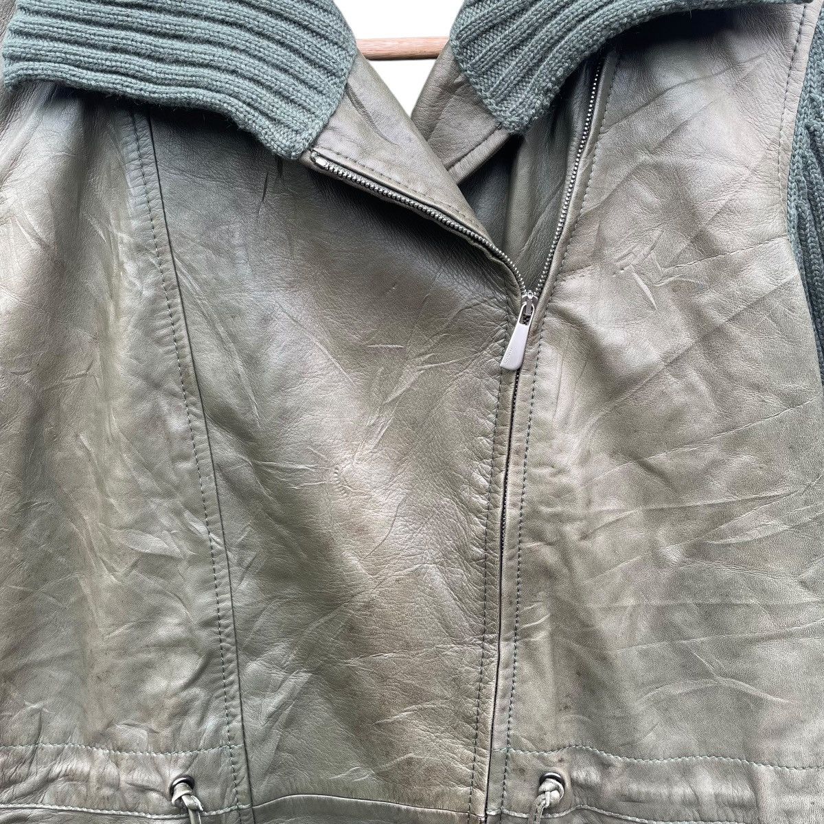 Genuine Leather × Malo Italian Designer Malo Leather Jacket Size M / US 6-8 / IT 42-44 - 5 Thumbnail