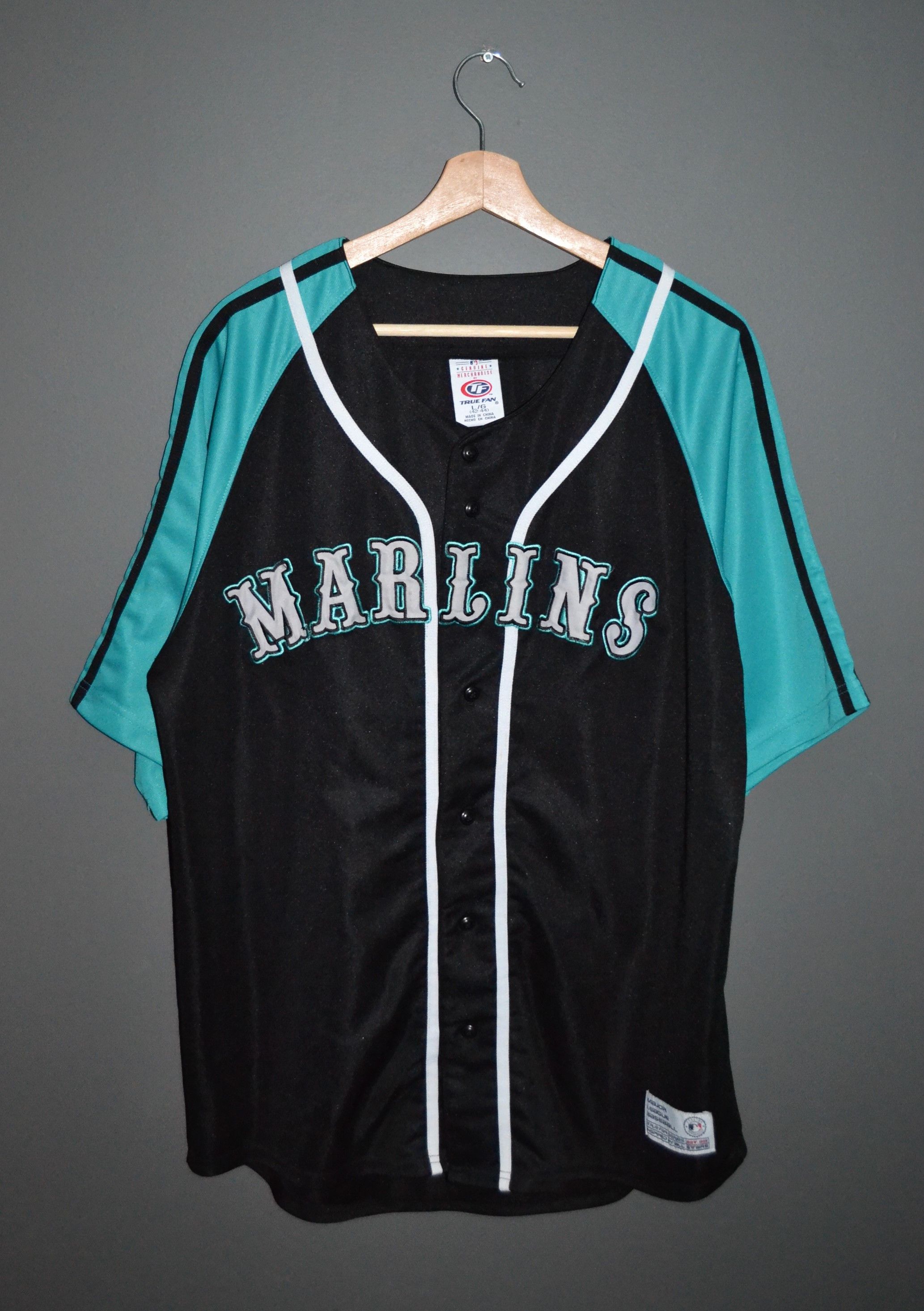 Other Miami Marlins True Fan Jersey L Black Teal MLB Size US L / EU 52-54 / 3 - 2 Thumbnail