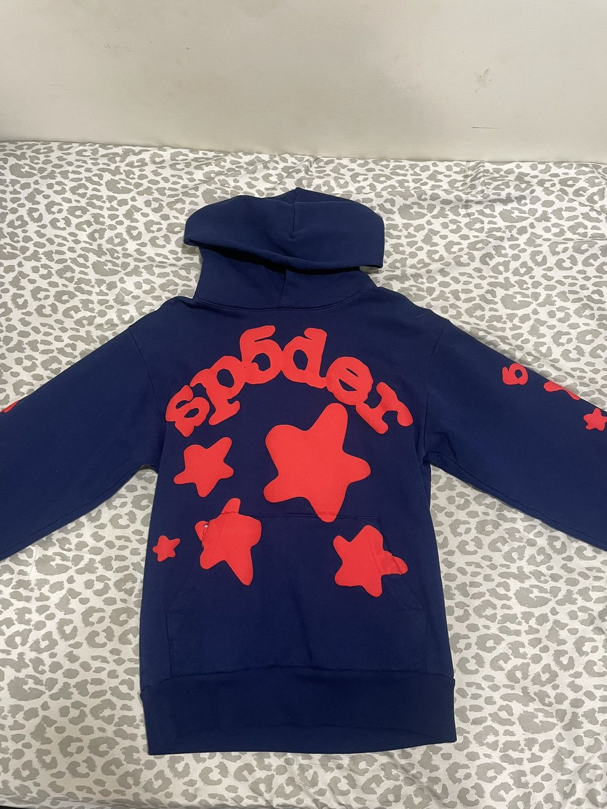 Sp5der Sp5der Atlanta hoodie Navy spider worldwide websuit | Grailed
