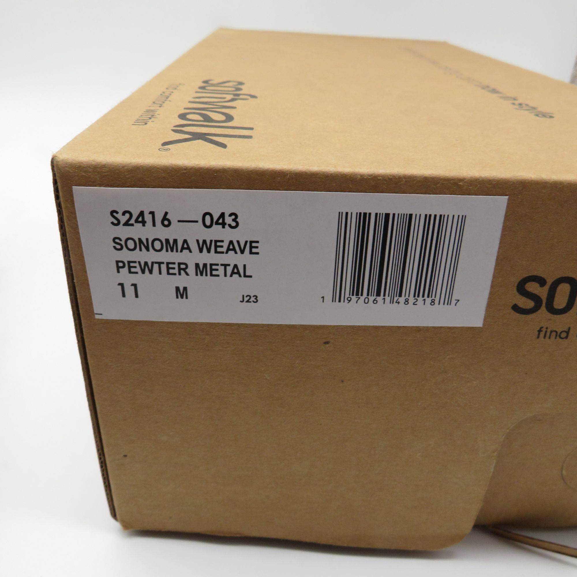 Other Softwalk Sonoma Weave Pewter Metal Flats 11M Leather Women's Size US 11 / IT 41 - 2 Thumbnail