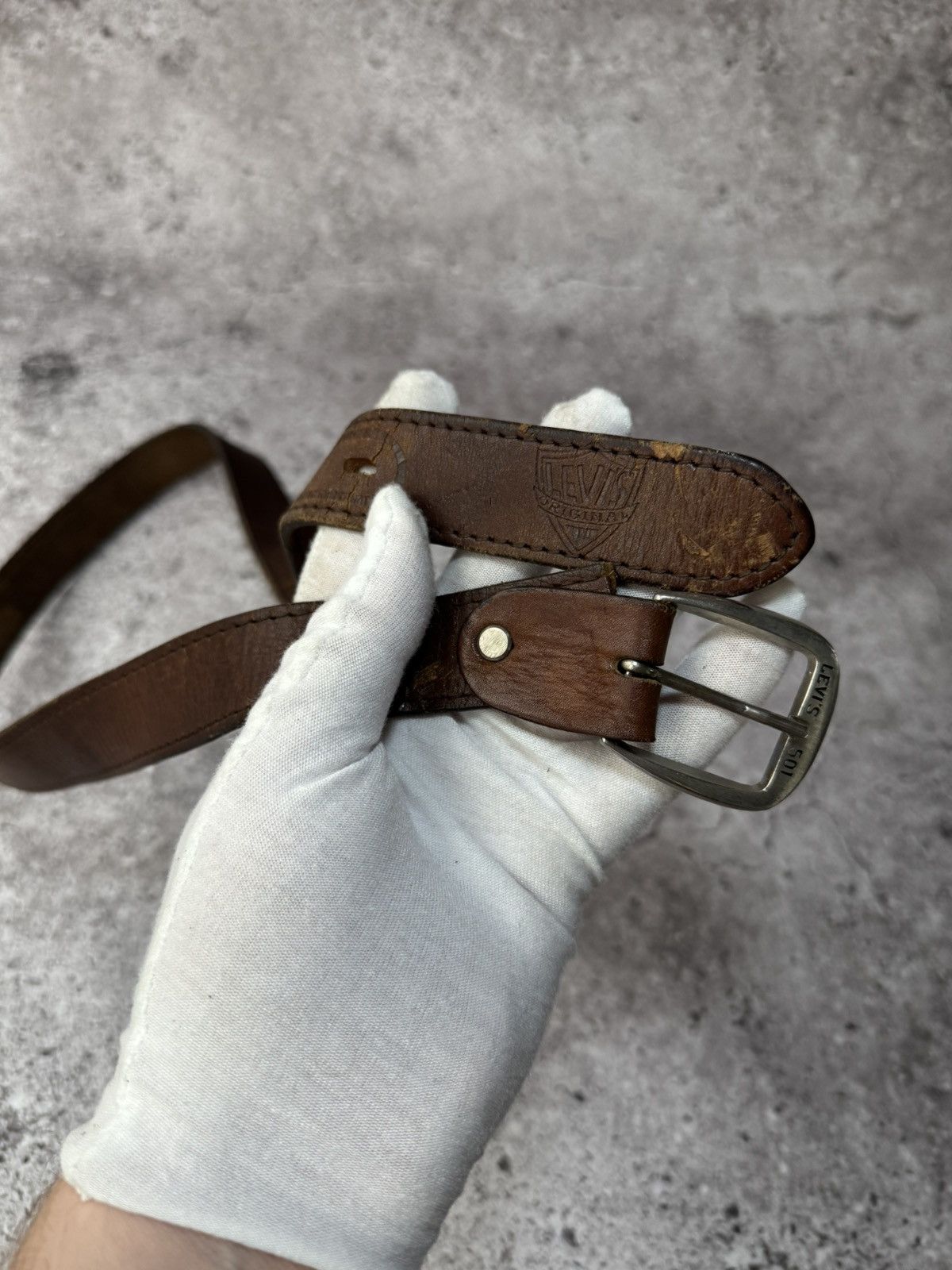 Levi's × Vintage Levi’s Leather Brown Belt Size ONE SIZE - 3 Thumbnail