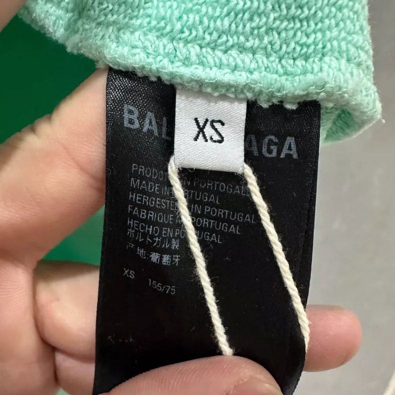 Balenciaga Green Hooded Sweatshirt, Size XS