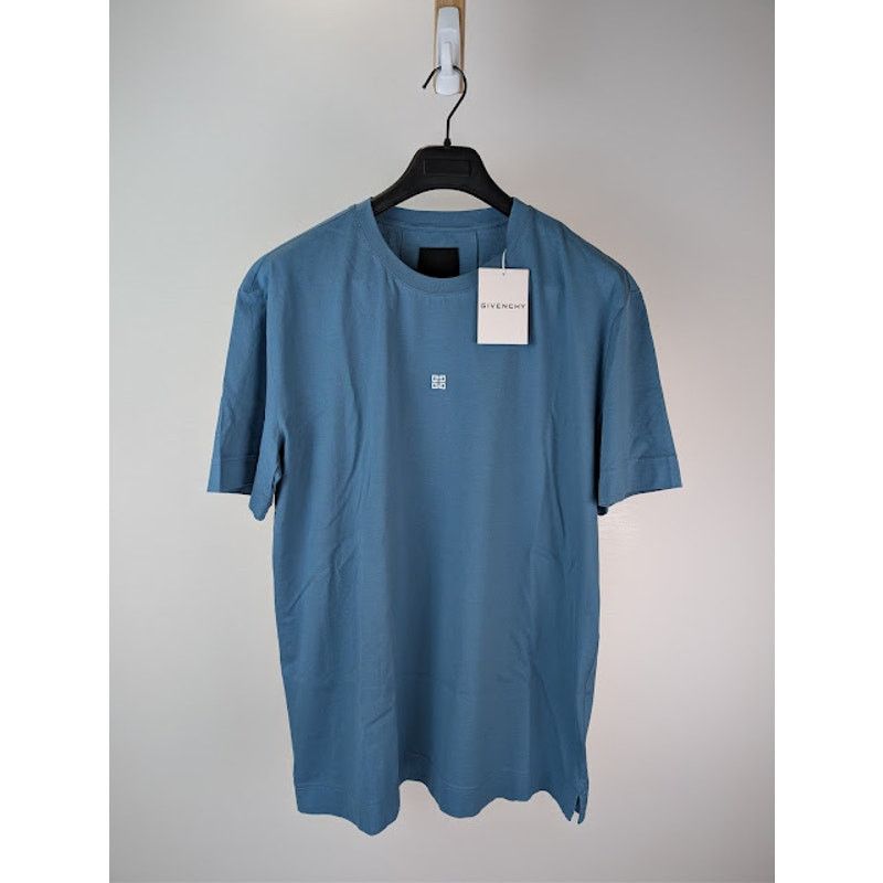 Givenchy o1rshd1 Slim Fit Embroidered Logo T-Shirt in Blue /White 3XL Size US XXL / EU 58 / 5 - 9 Thumbnail