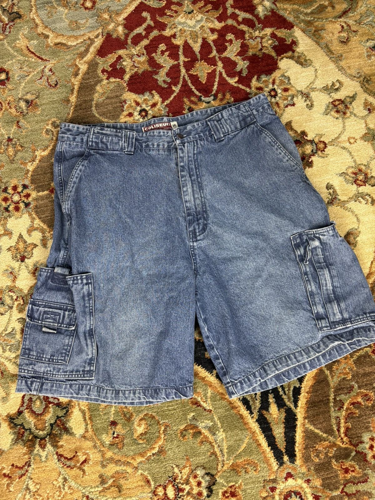 Colosseum Athletics × Vintage Vintage Y2K Baggy Cargo Jean Shorts Size US 36 / EU 52 - 2 Thumbnail
