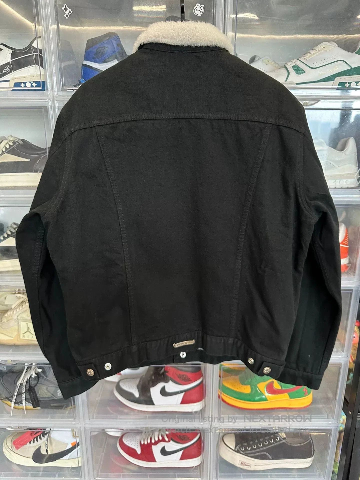 Chrome Hearts Chrome Hearts Shearling Black Denim Jacket. Size US L / EU 52-54 / 3 - 3 Thumbnail